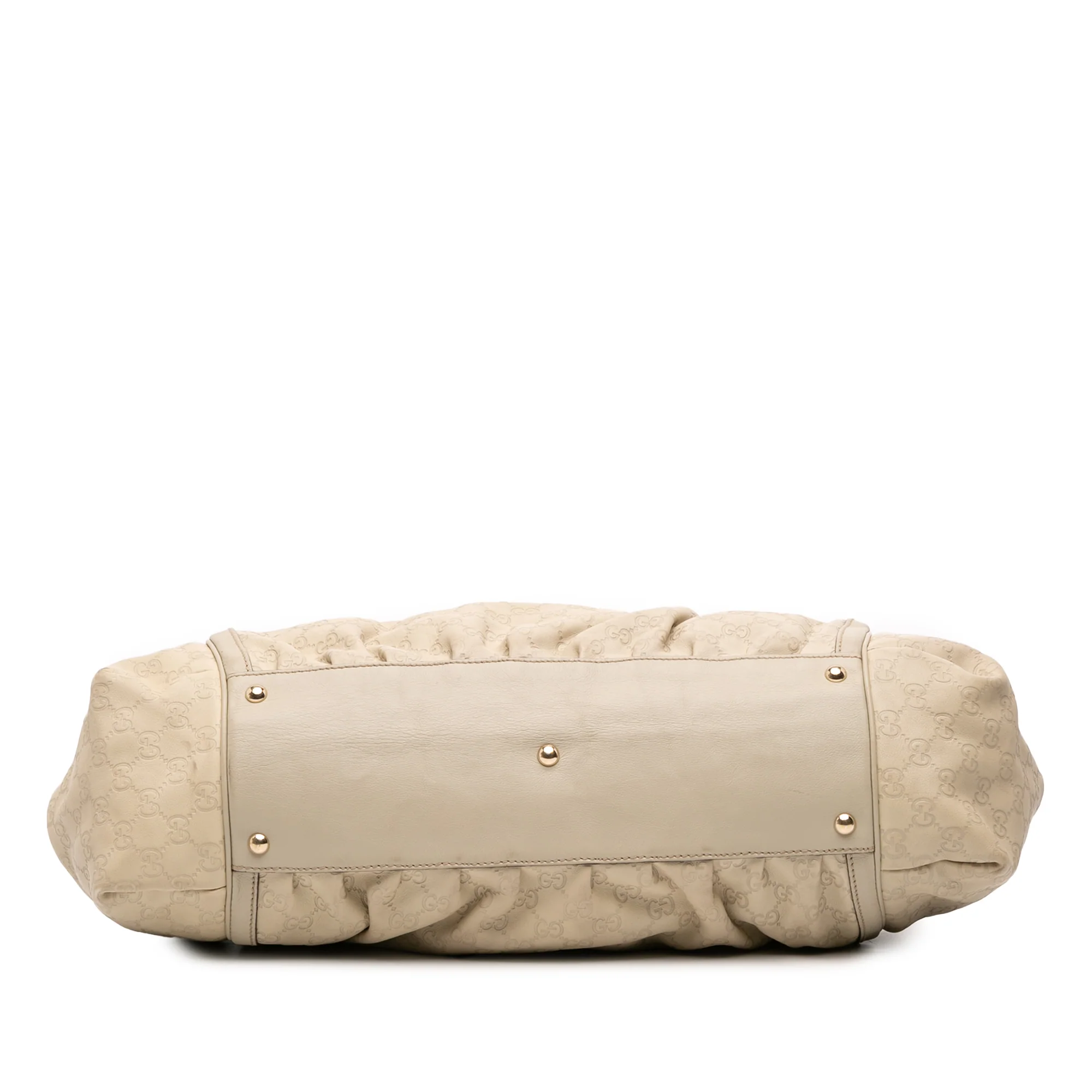 Gucci | Pre-Owned Guccissima Bamboo Dialux Tote | Brown/Light Beige - Image 4