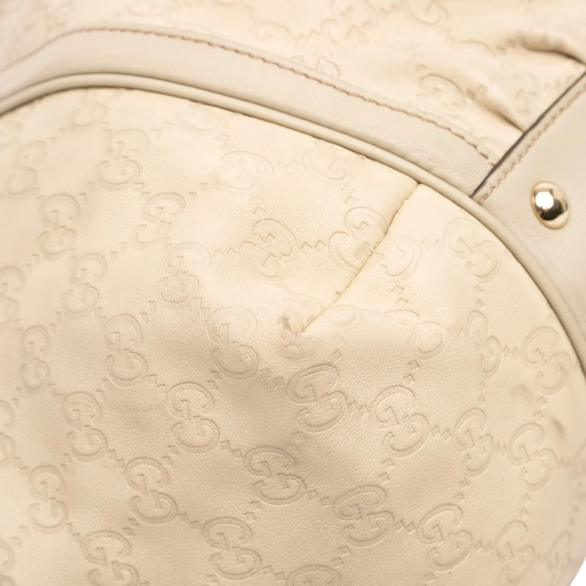 Gucci | Pre-Owned Guccissima Bamboo Dialux Tote | Brown/Light Beige - Image 9