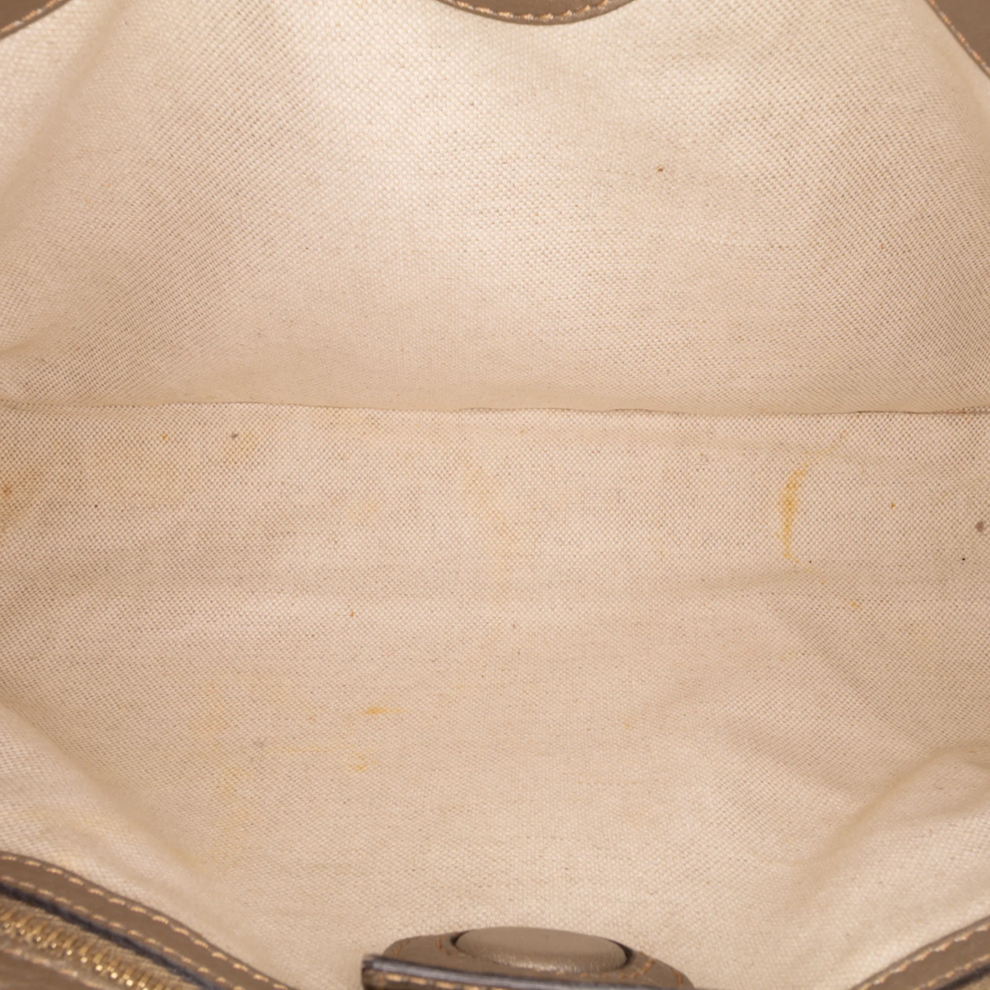 Gucci | Pre-Owned Medium Calfskin Bamboo Shopper Satchel | Gold - Image 7