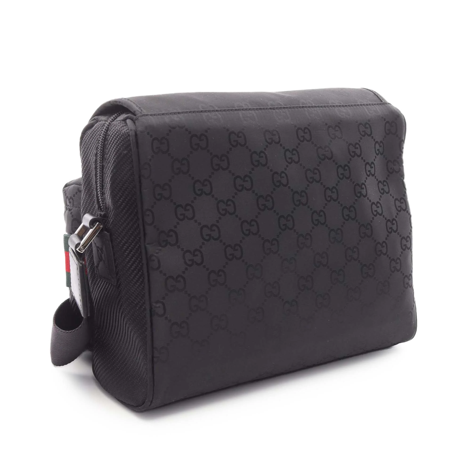 Gucci | Pre-Owned Medium GG Nylon Web Nexus Crossbody | Black - Image 2