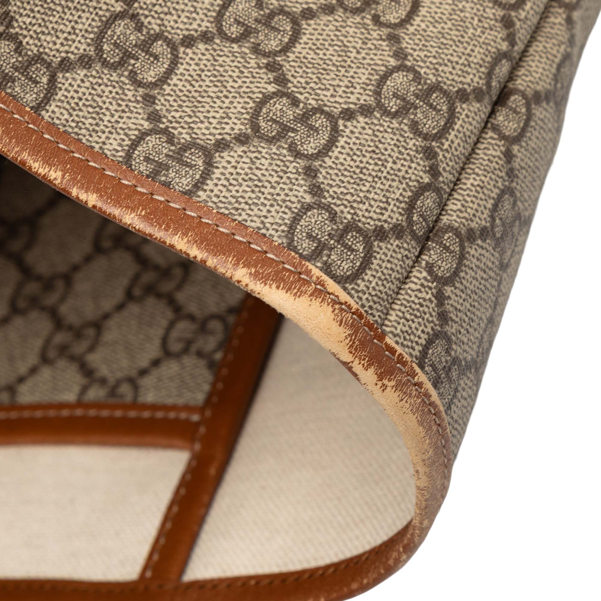 Gucci | Pre-Owned Medium GG Supreme Web Loop Tote | Beige - Image 11