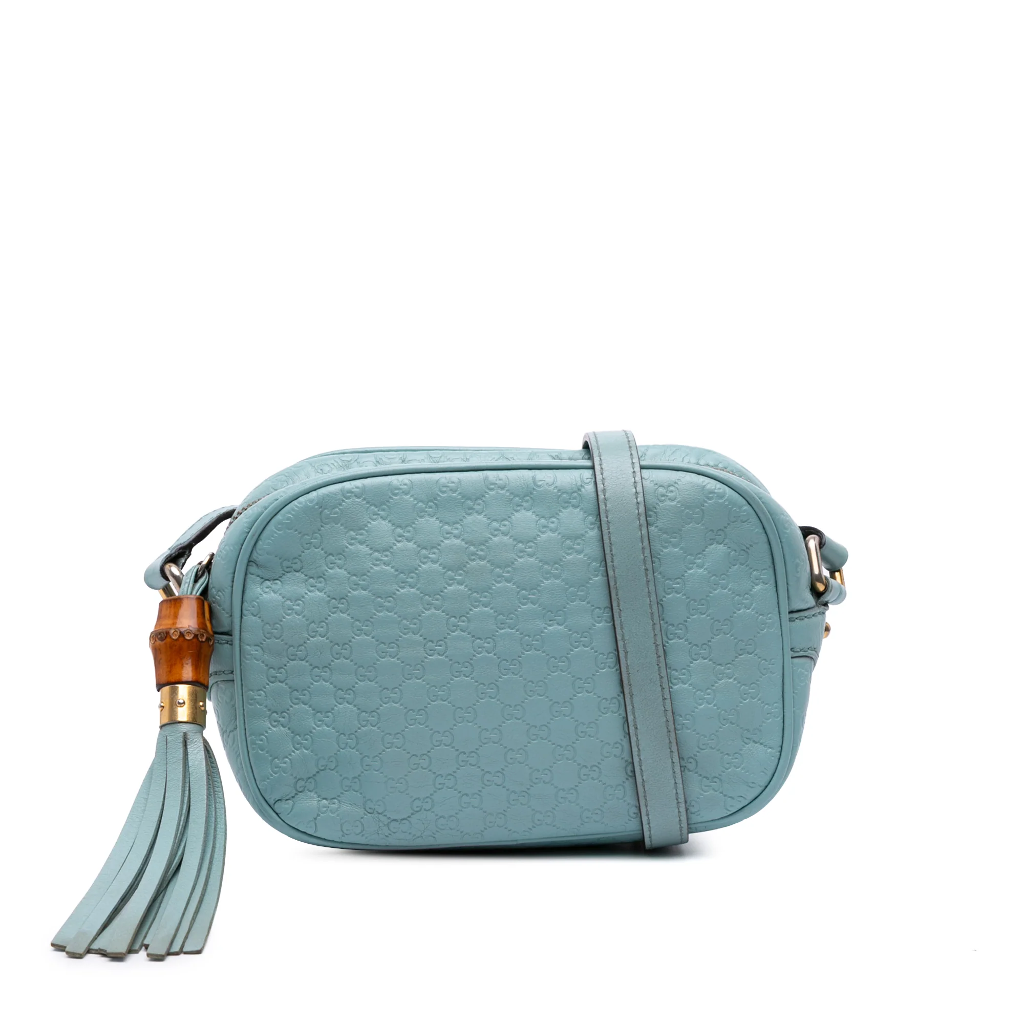 Gucci | Pre-Owned Microguccissima Sunshine Disco Camera Bag | Blue/Light Blue