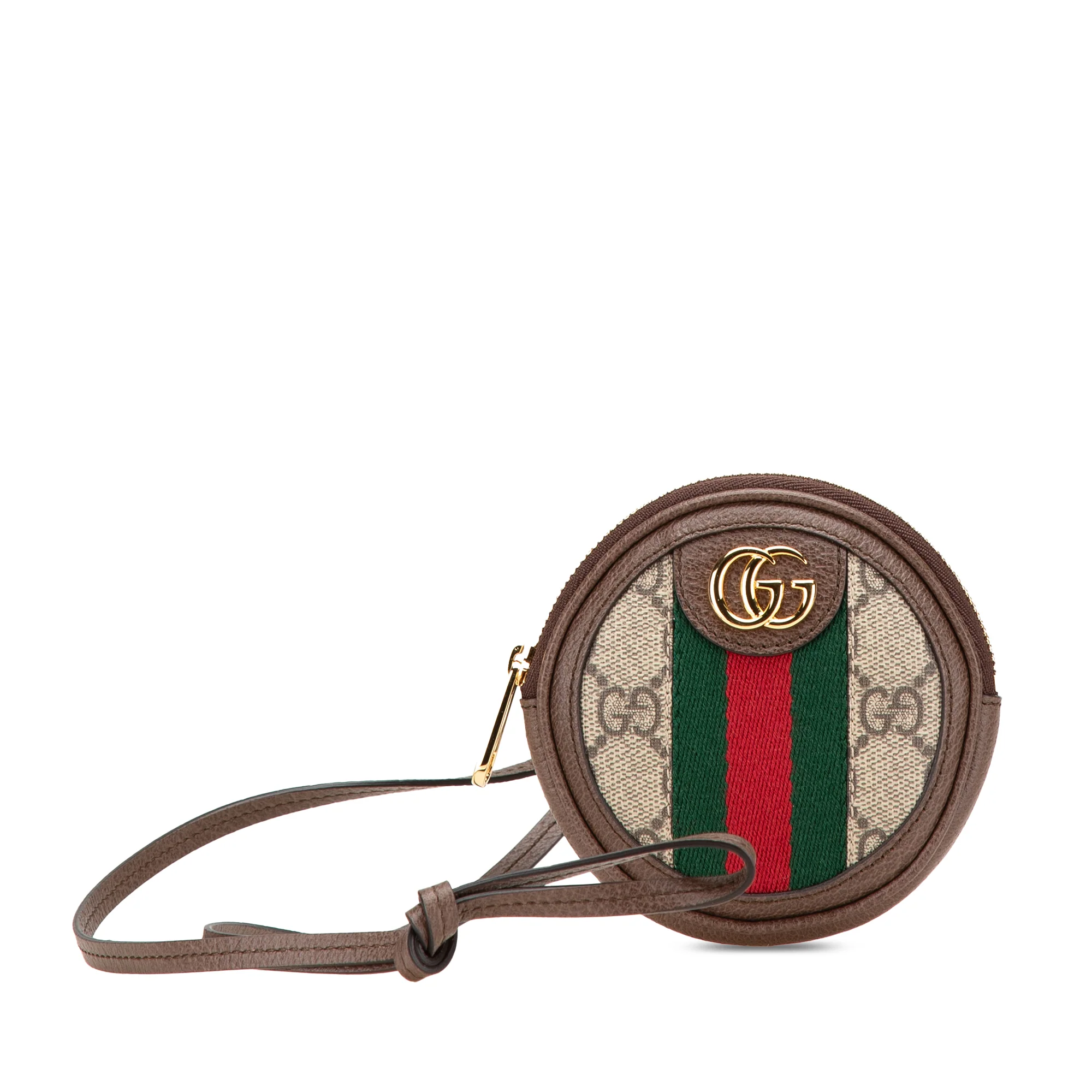 Gucci | Pre-Owned Mini GG Supreme Ophidia Round Neck Pouch | Beige