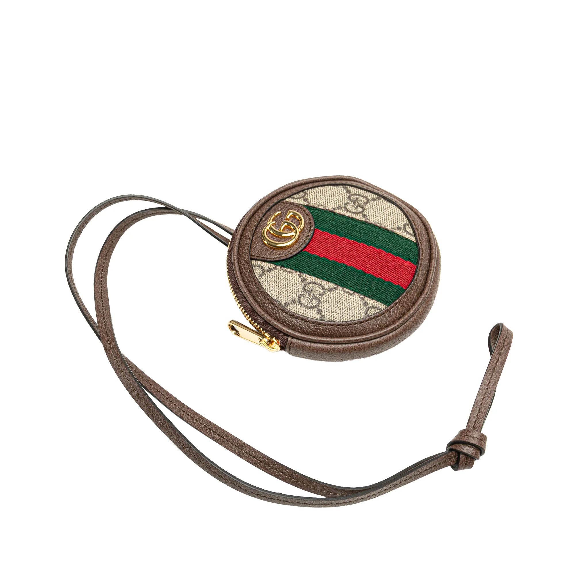 Gucci | Pre-Owned Mini GG Supreme Ophidia Round Neck Pouch | Beige - Image 2