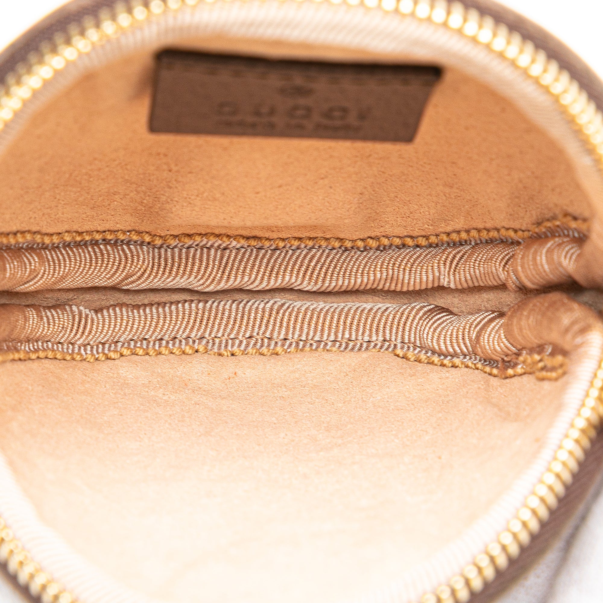 Gucci | Pre-Owned Mini GG Supreme Ophidia Round Neck Pouch | Beige - Image 7