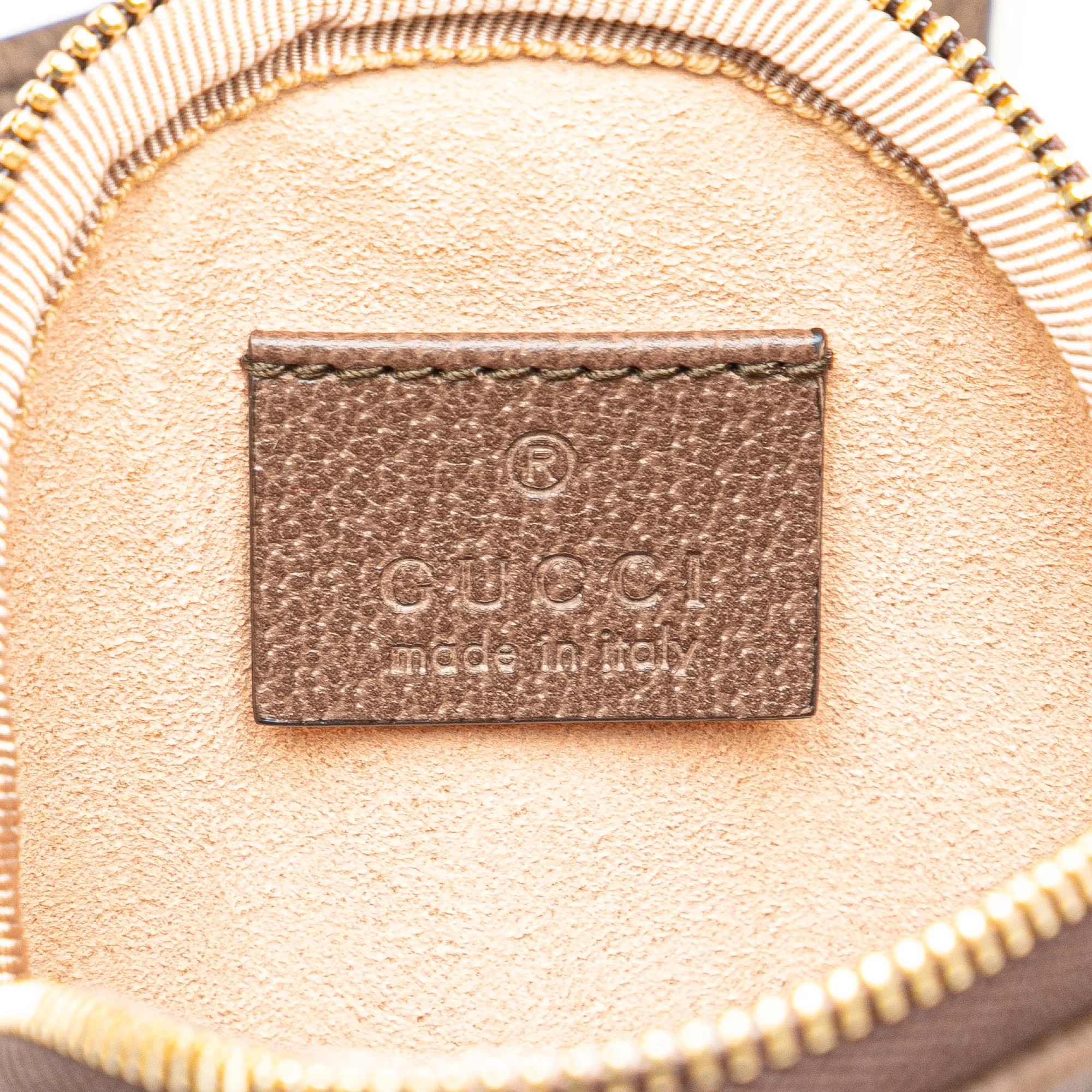 Gucci | Pre-Owned Mini GG Supreme Ophidia Round Neck Pouch | Beige - Image 8
