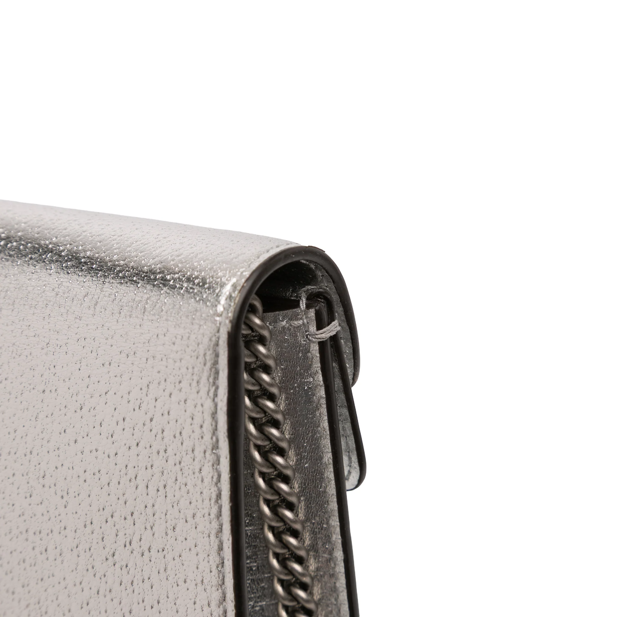 Gucci | Pre-Owned Mini Leather Dionysus Crossbody | Silver - Image 11