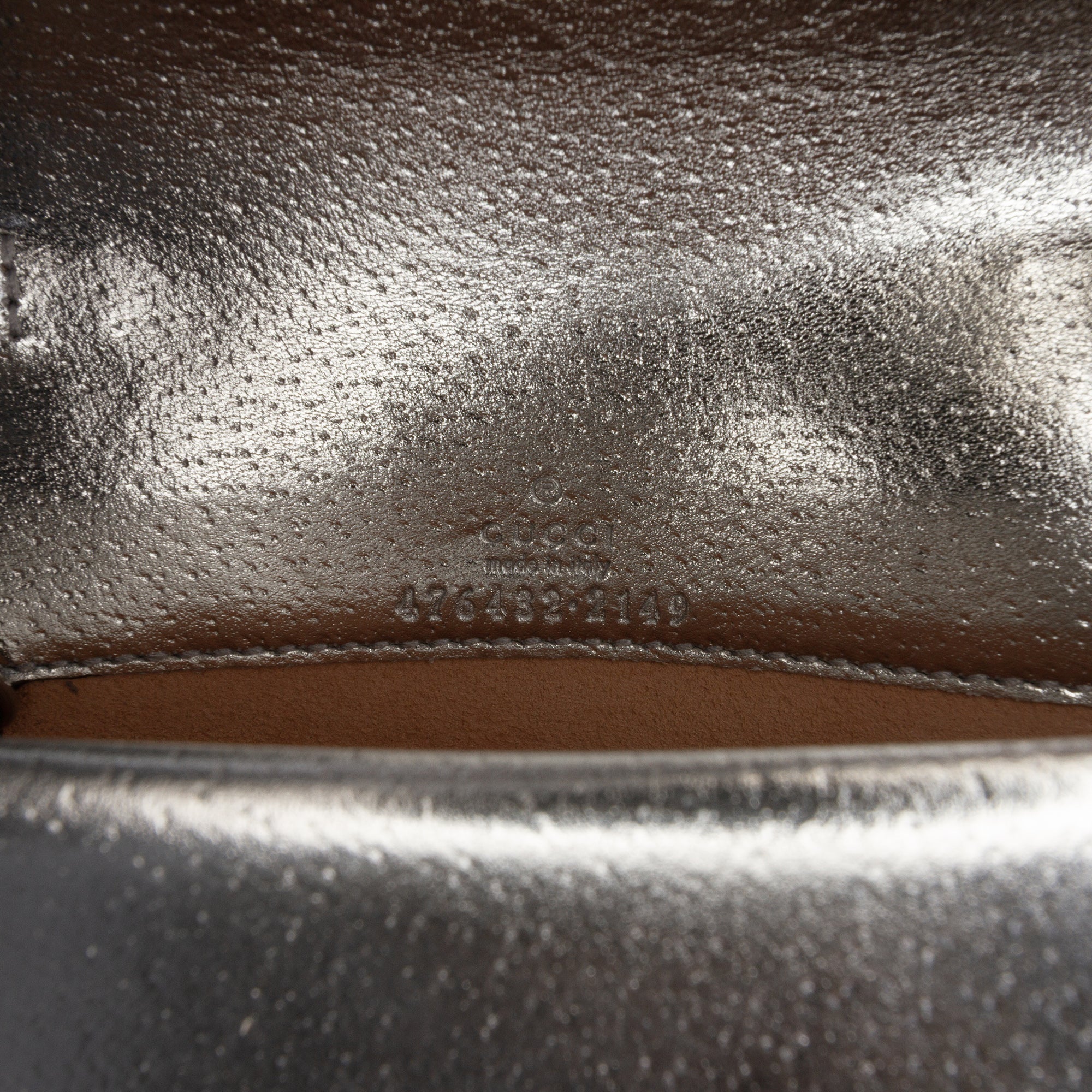 Gucci | Pre-Owned Mini Leather Dionysus Crossbody | Silver - Image 8