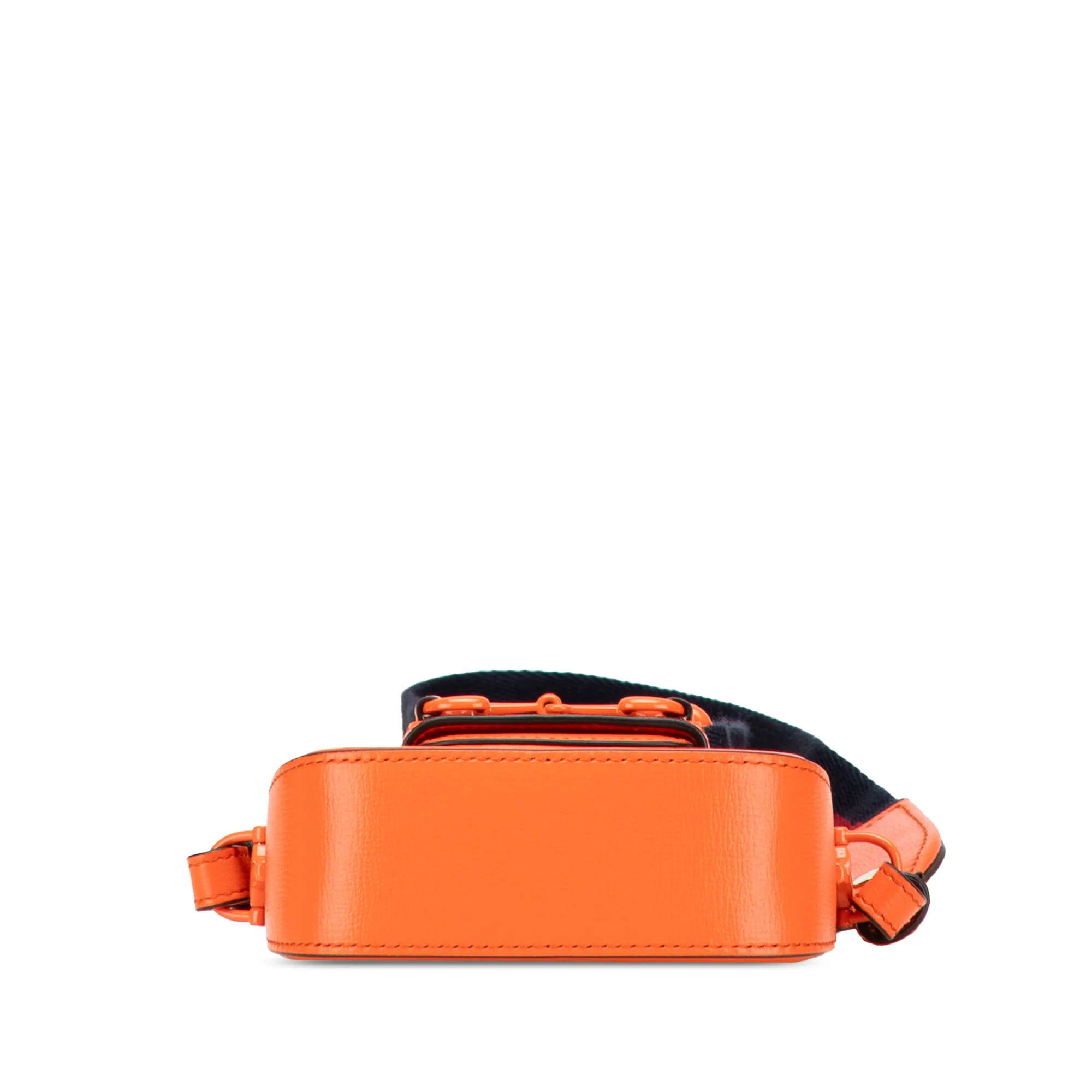 Gucci | Pre-Owned Mini Leather Horsebit 1955 Web Satchel | Orange - Image 8