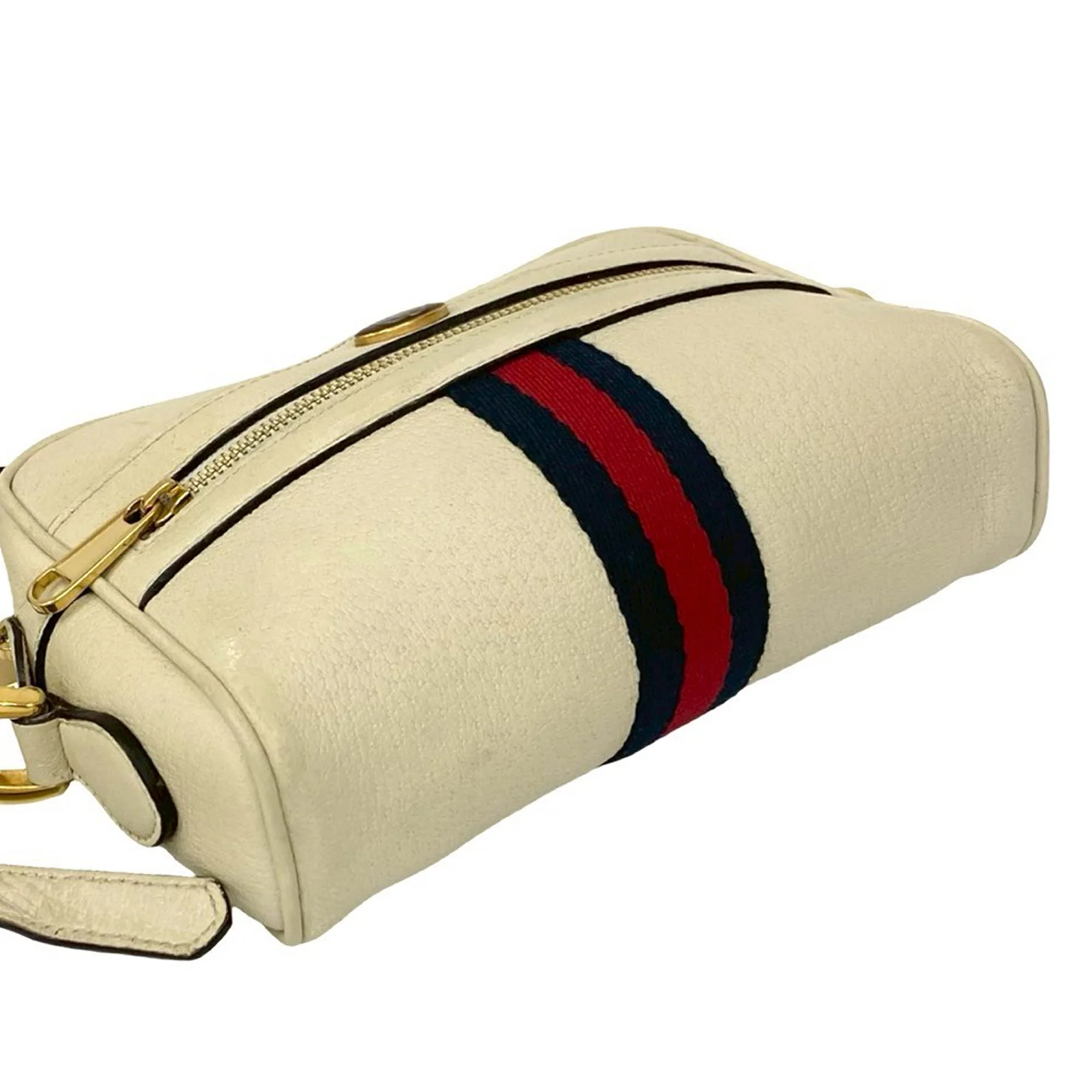 Gucci | Pre-Owned Mini Leather Ophidia Crossbody | White - Image 3