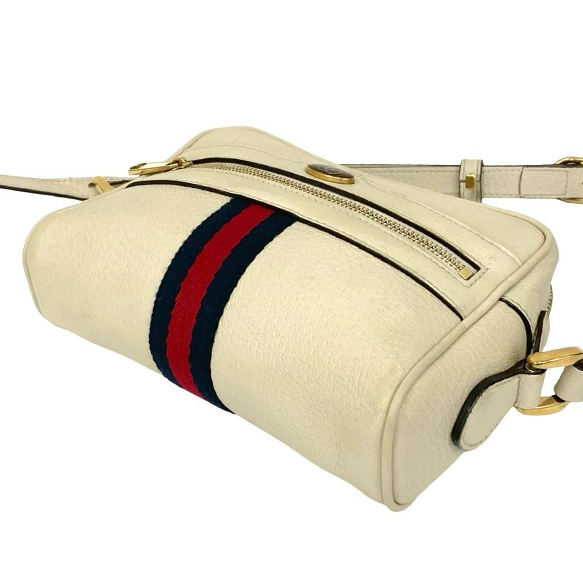 Gucci | Pre-Owned Mini Leather Ophidia Crossbody | White - Image 4
