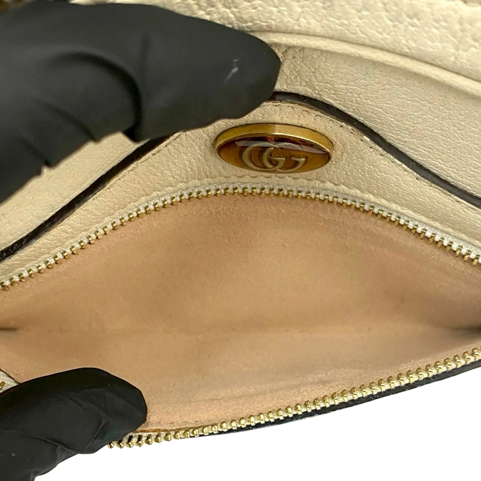 Gucci | Pre-Owned Mini Leather Ophidia Crossbody | White - Image 6