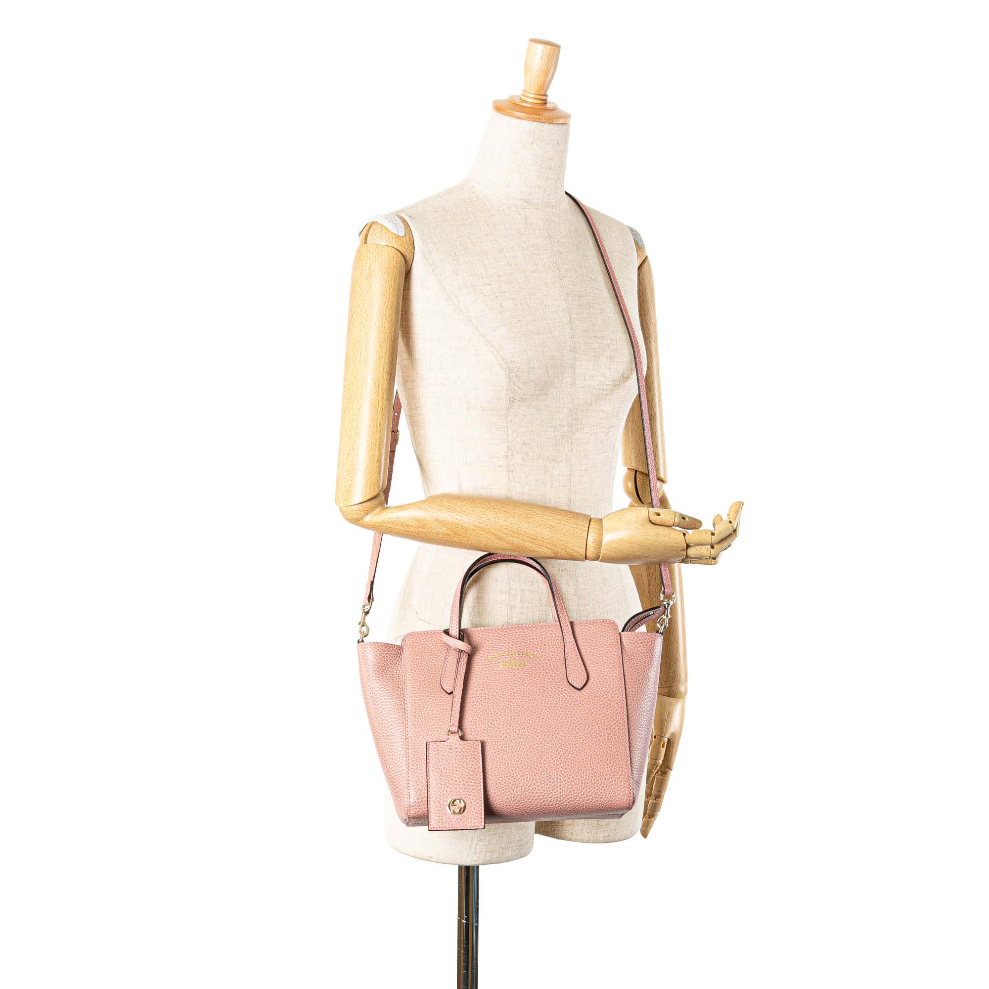 Gucci | Pre-Owned Mini Leather Swing Satchel | Pink - Image 6