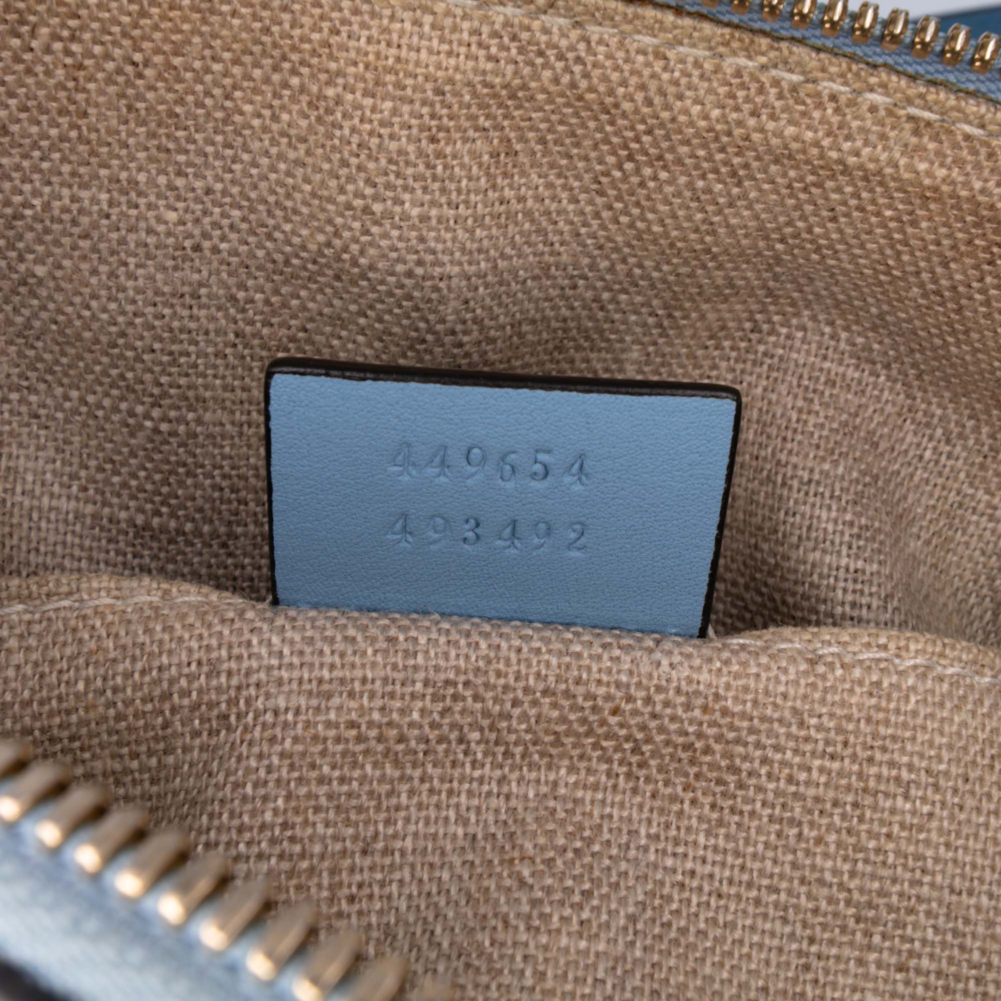 Gucci | Pre-Owned Mini Microguccissima Dome Satchel | Blue/Light Blue - Image 10