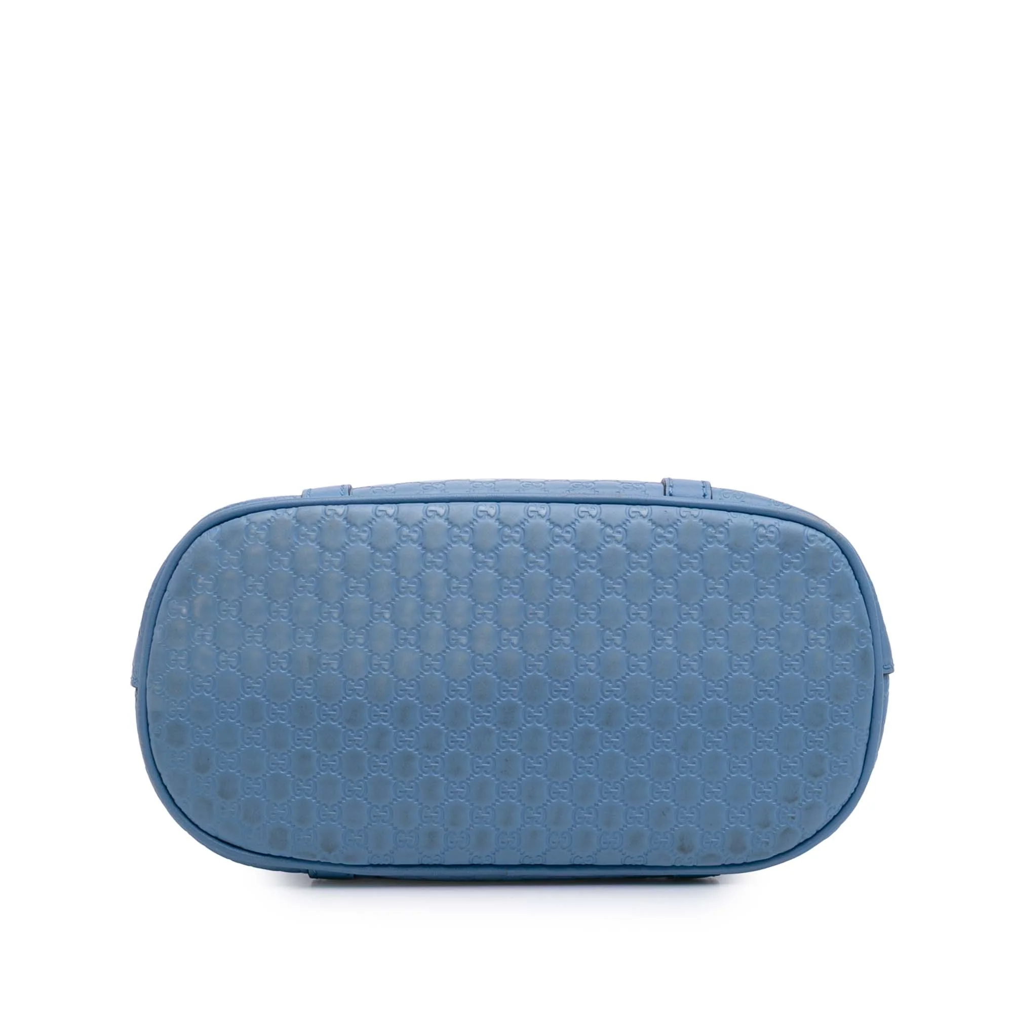 Gucci | Pre-Owned Mini Microguccissima Dome Satchel | Blue/Light Blue - Image 7