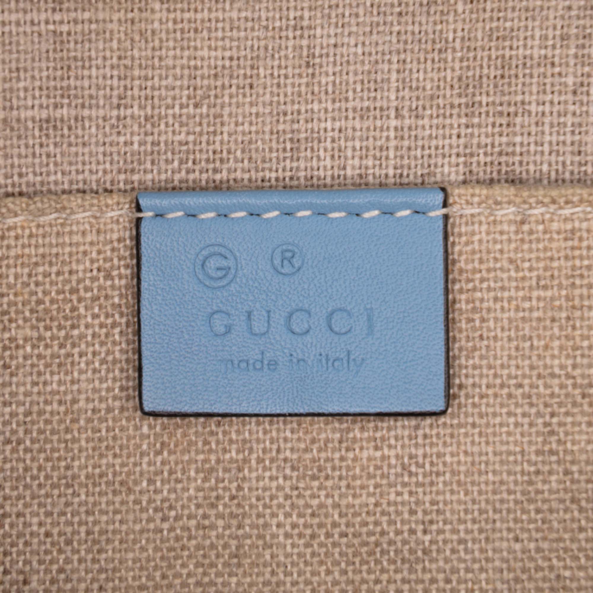 Gucci | Pre-Owned Mini Microguccissima Dome Satchel | Blue/Light Blue - Image 9