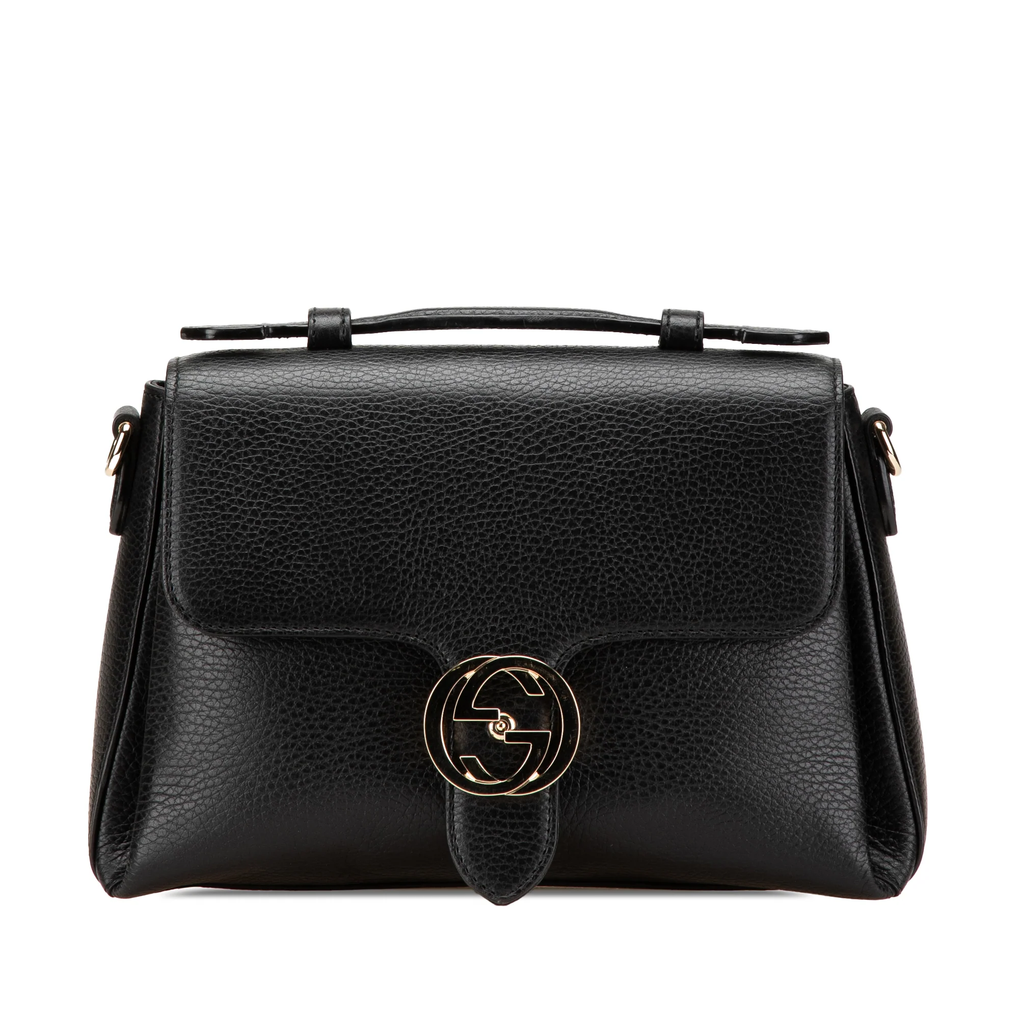 Gucci | Pre-Owned Small Dollar Calf Interlocking G Satchel | Black