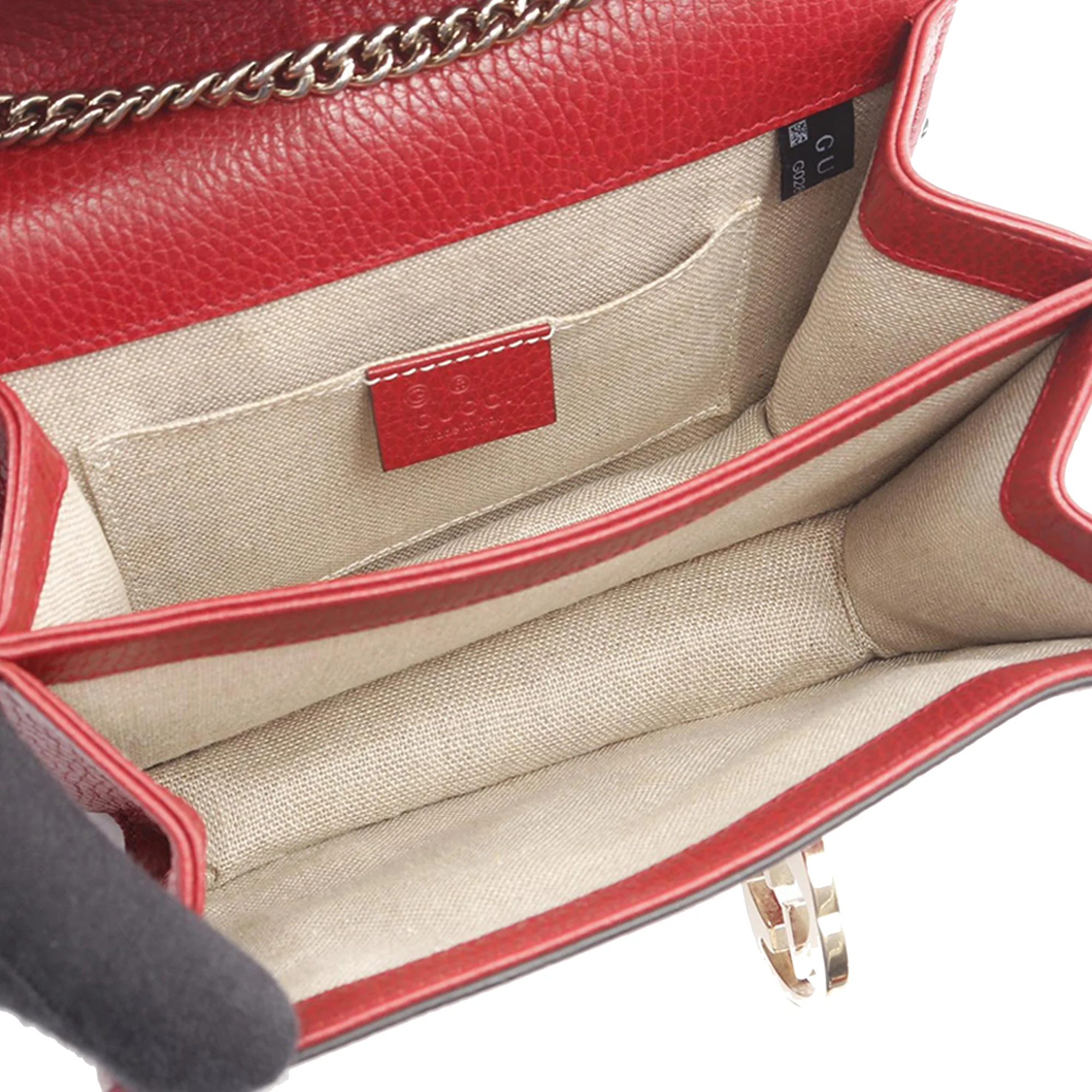 Gucci | Pre-Owned Small Dollar Calfskin Interlocking G Crossbody - I | Red - Image 3