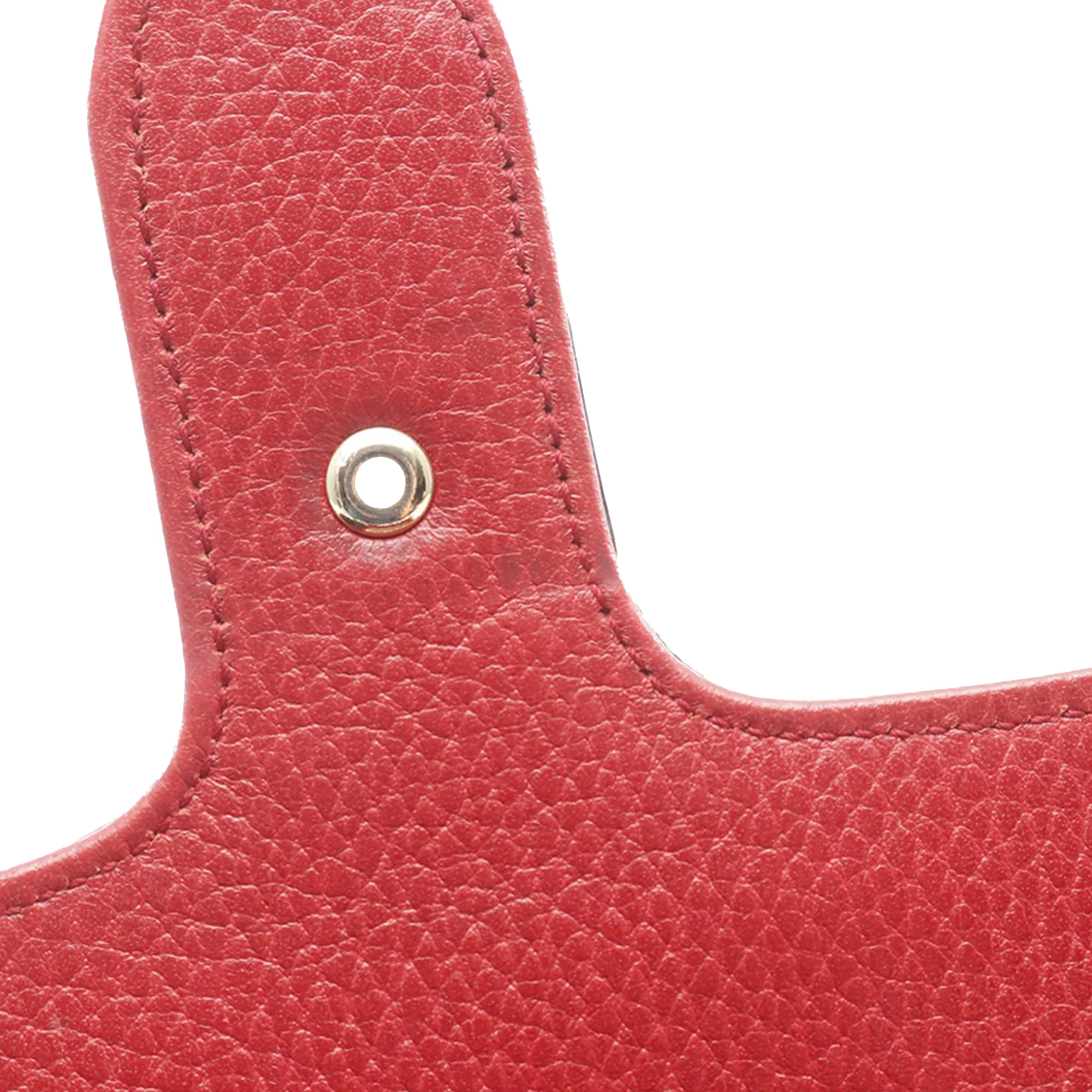 Gucci | Pre-Owned Small Dollar Calfskin Interlocking G Crossbody - I | Red - Image 6