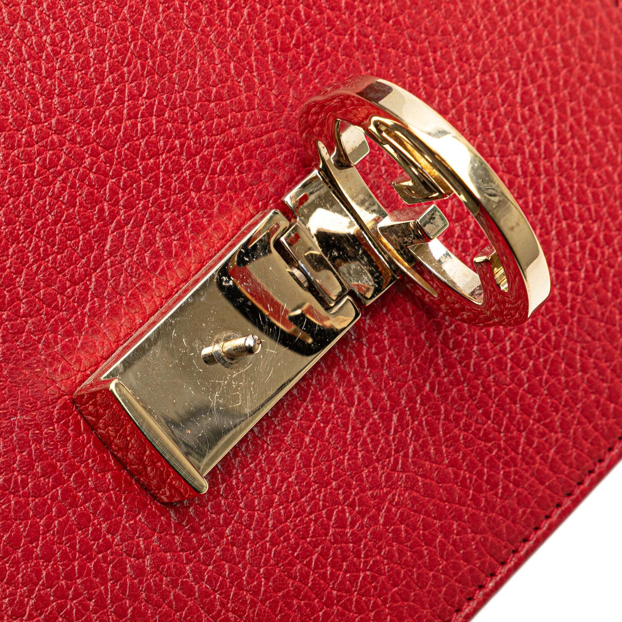 Gucci | Pre-Owned Small Dollar Calfskin Interlocking G Crossbody - II | Red - Image 11