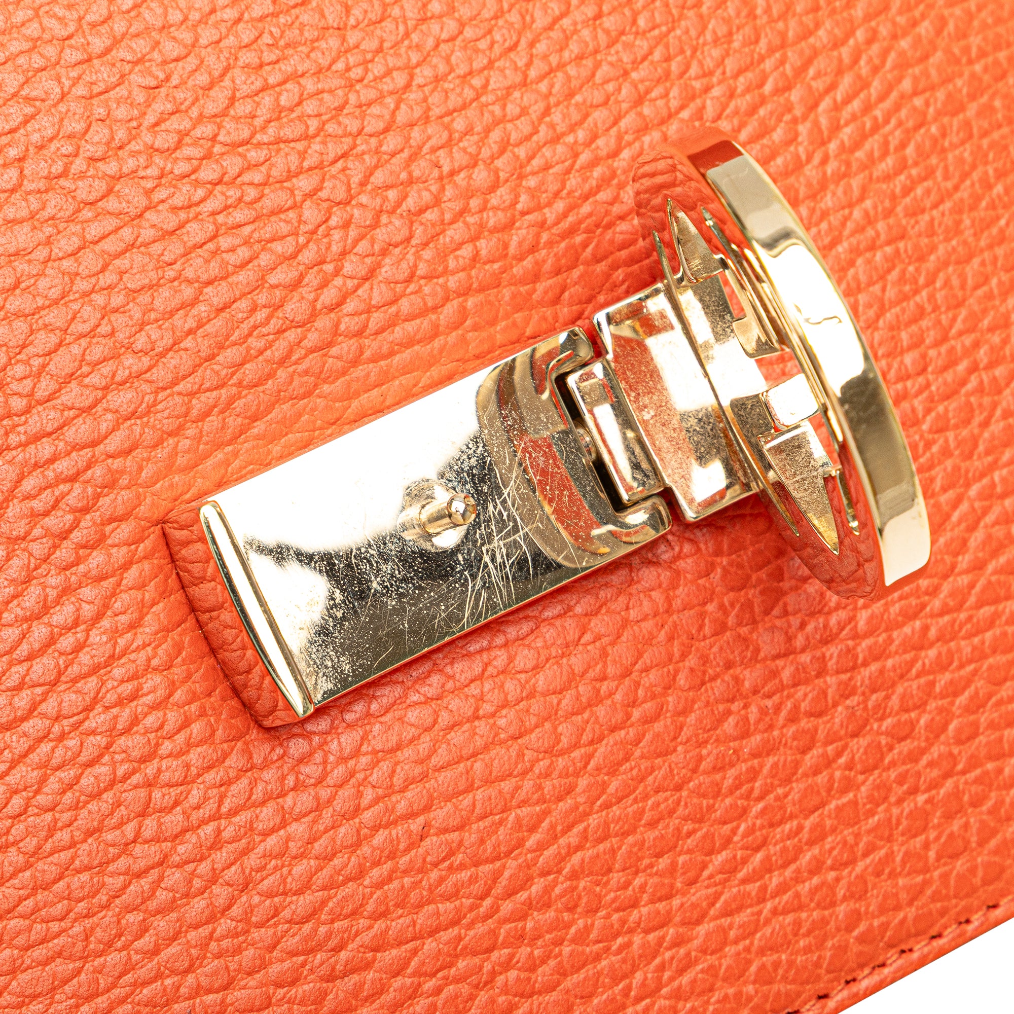 Gucci | Pre-Owned Small Dollar Calfskin Interlocking G Crossbody | Orange - Image 11