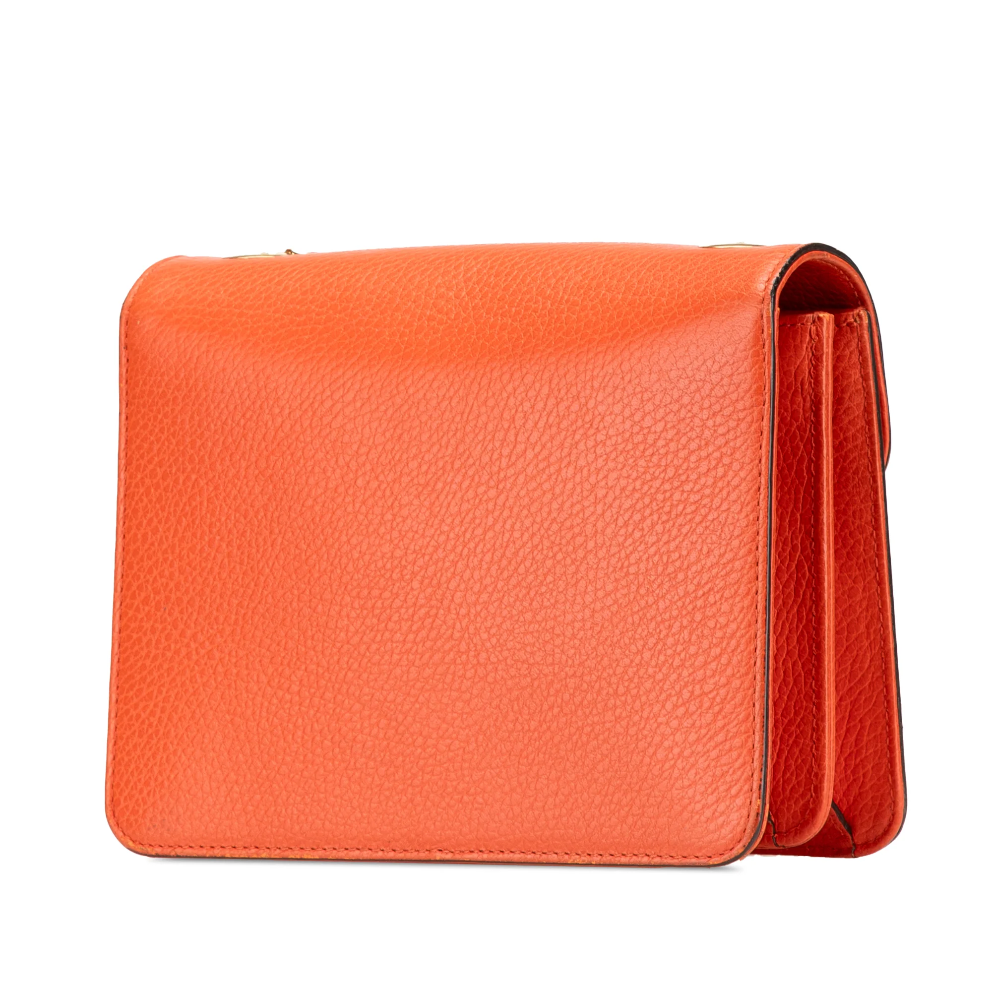 Gucci | Pre-Owned Small Dollar Calfskin Interlocking G Crossbody | Orange - Image 4