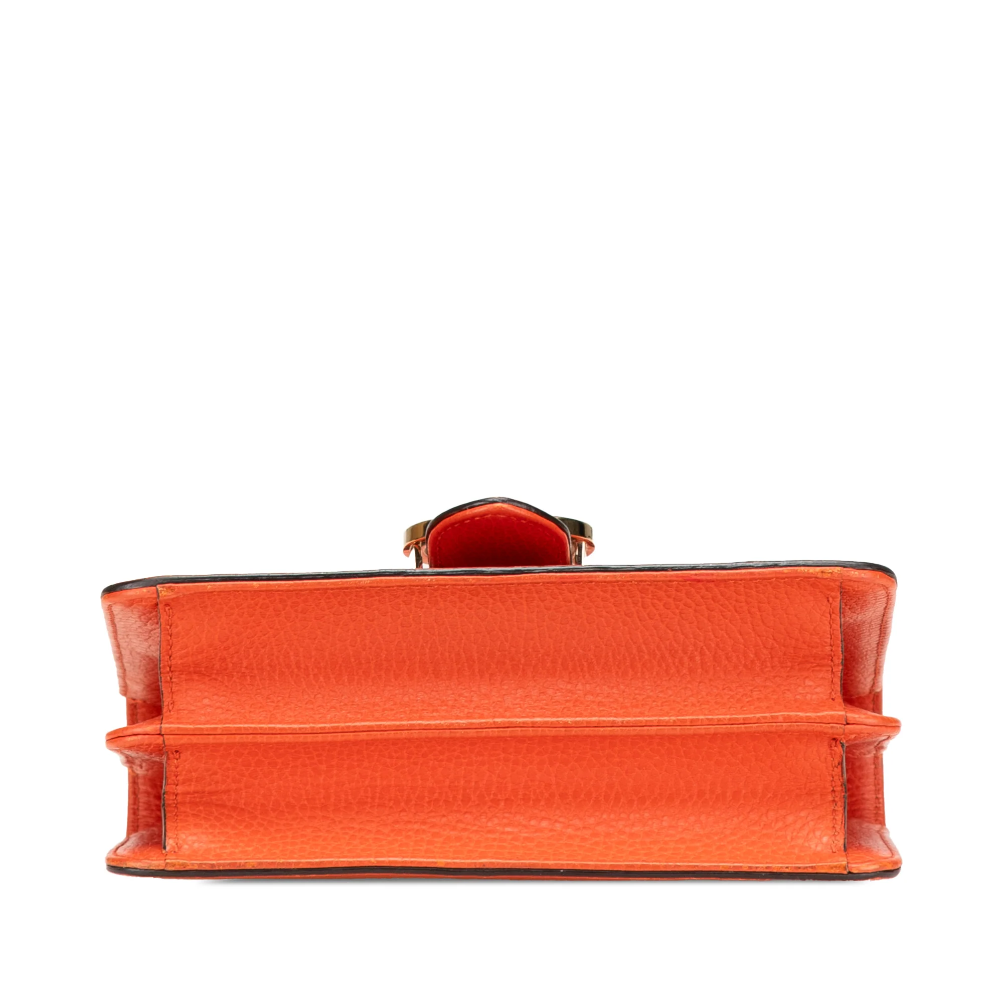 Gucci | Pre-Owned Small Dollar Calfskin Interlocking G Crossbody | Orange - Image 5