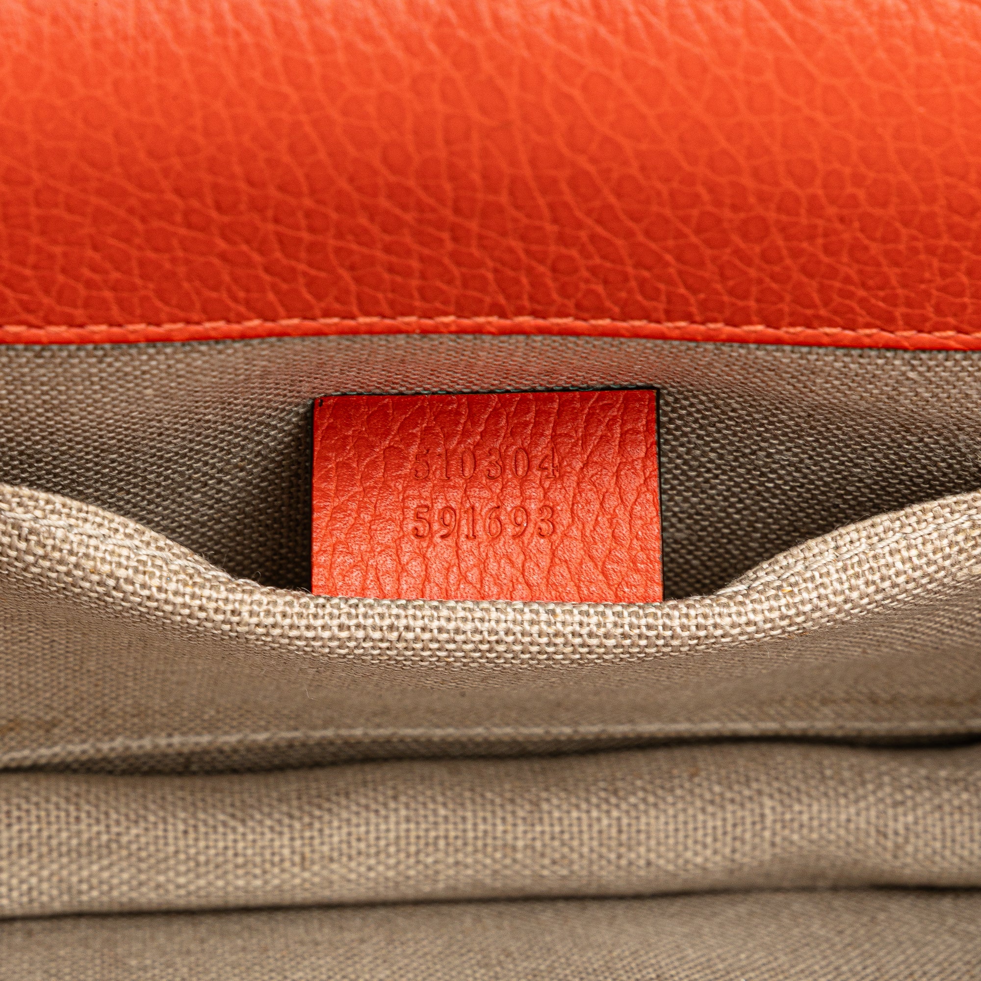 Gucci | Pre-Owned Small Dollar Calfskin Interlocking G Crossbody | Orange - Image 8