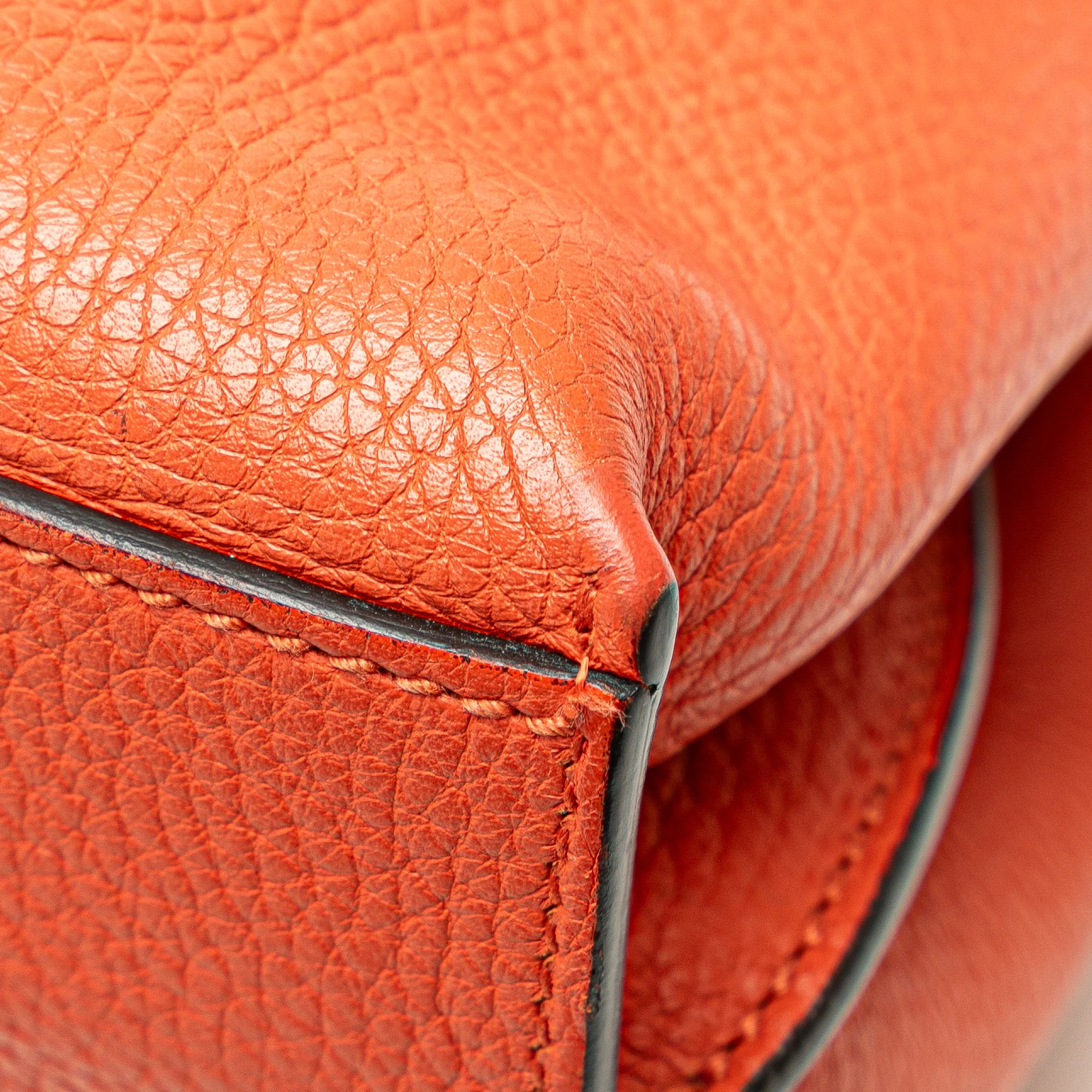 Gucci | Pre-Owned Small Leather Bamboo Daily Satchel | Orange - Image 11