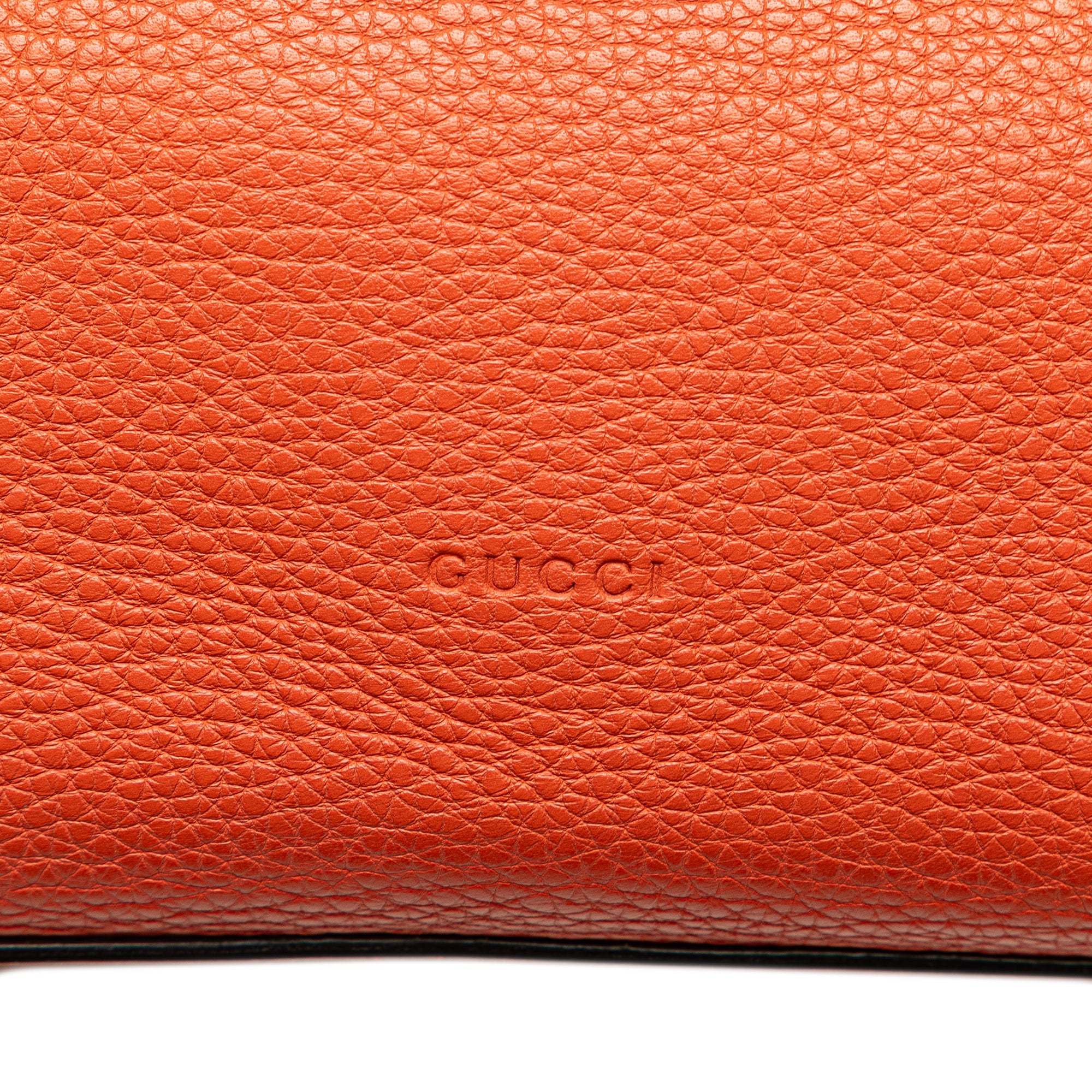 Gucci | Pre-Owned Small Leather Bamboo Daily Satchel | Orange - Image 9