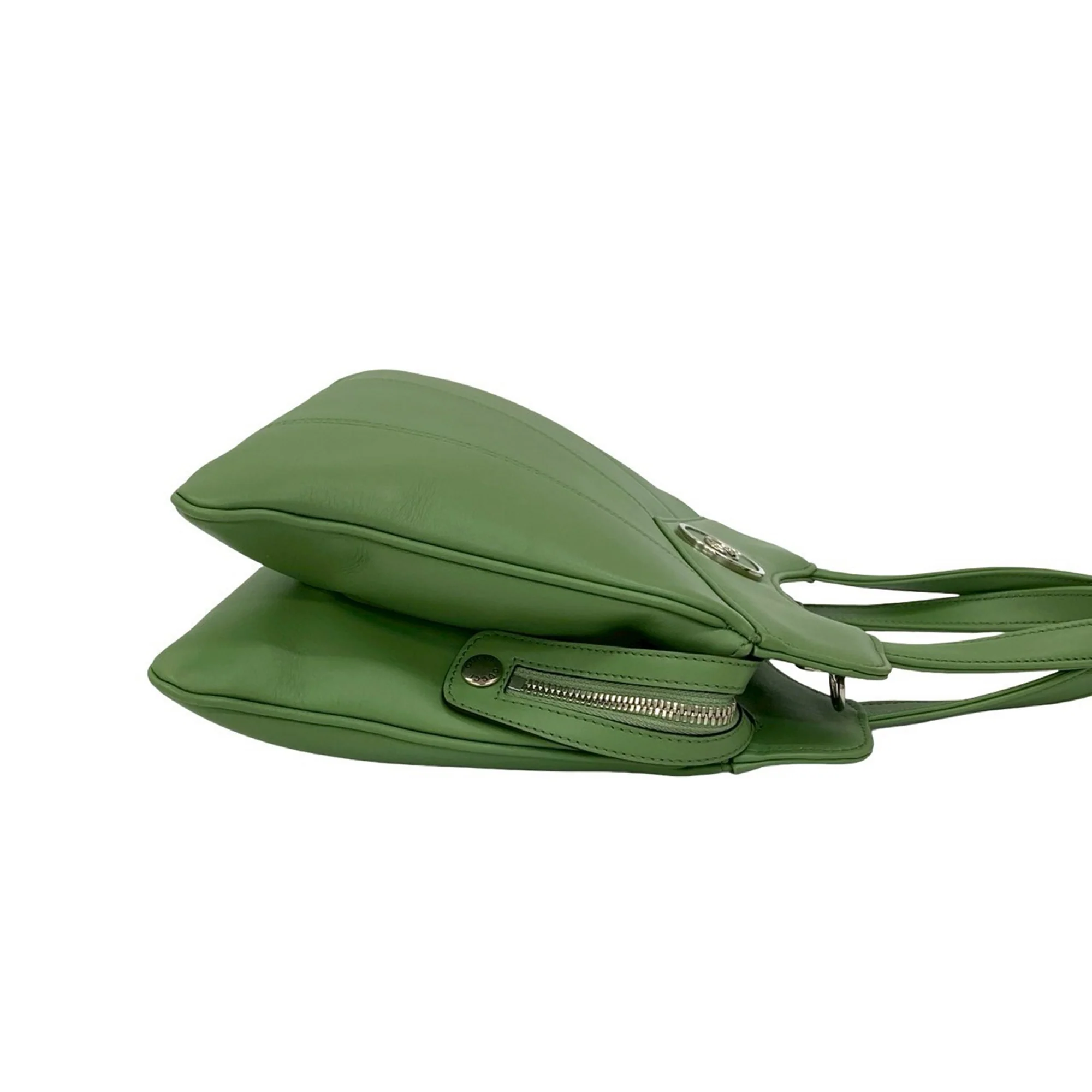 Gucci | Pre-Owned Small Leather Petite GG Tote | Green/Light Green - Image 10