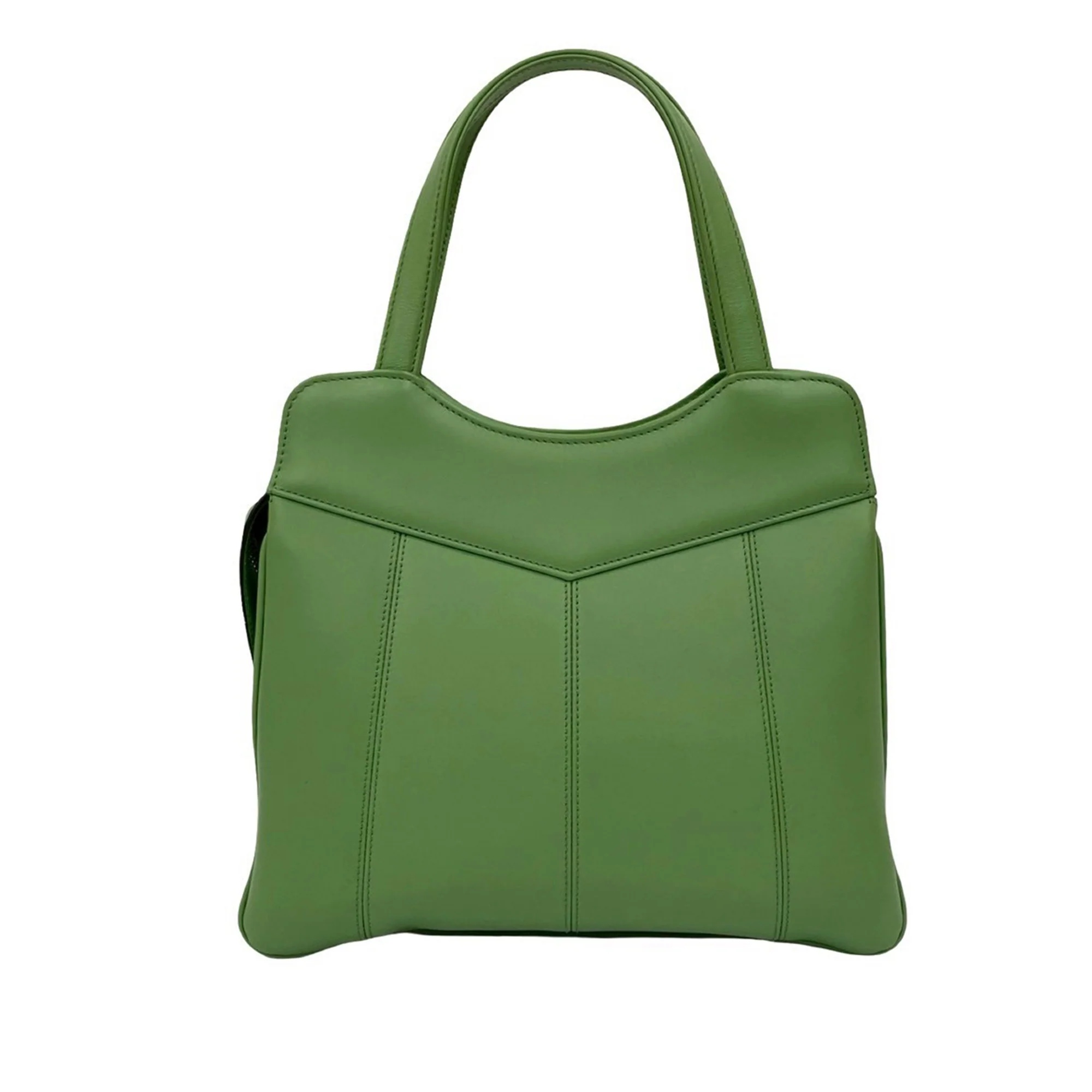 Gucci | Pre-Owned Small Leather Petite GG Tote | Green/Light Green - Image 3