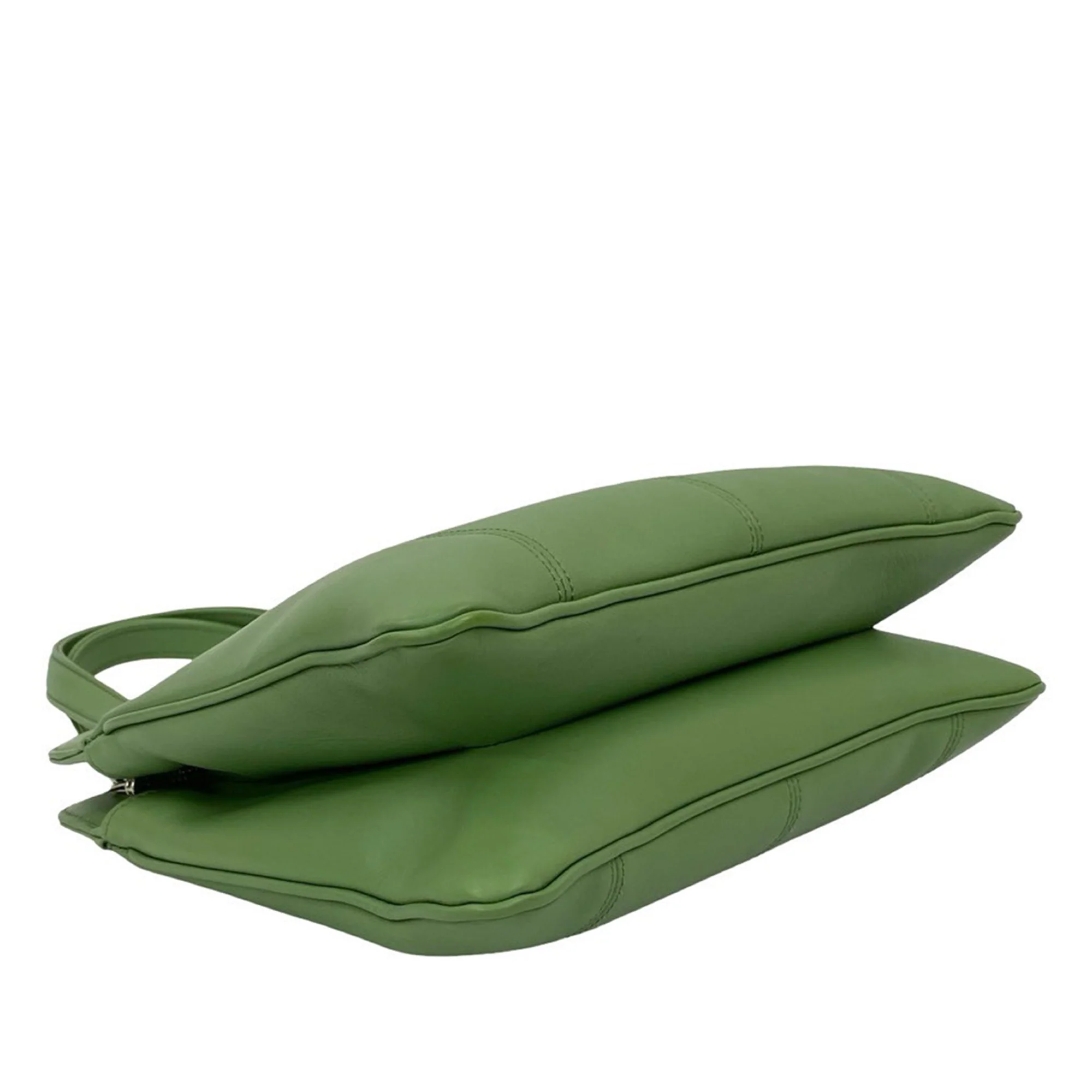 Gucci | Pre-Owned Small Leather Petite GG Tote | Green/Light Green - Image 4
