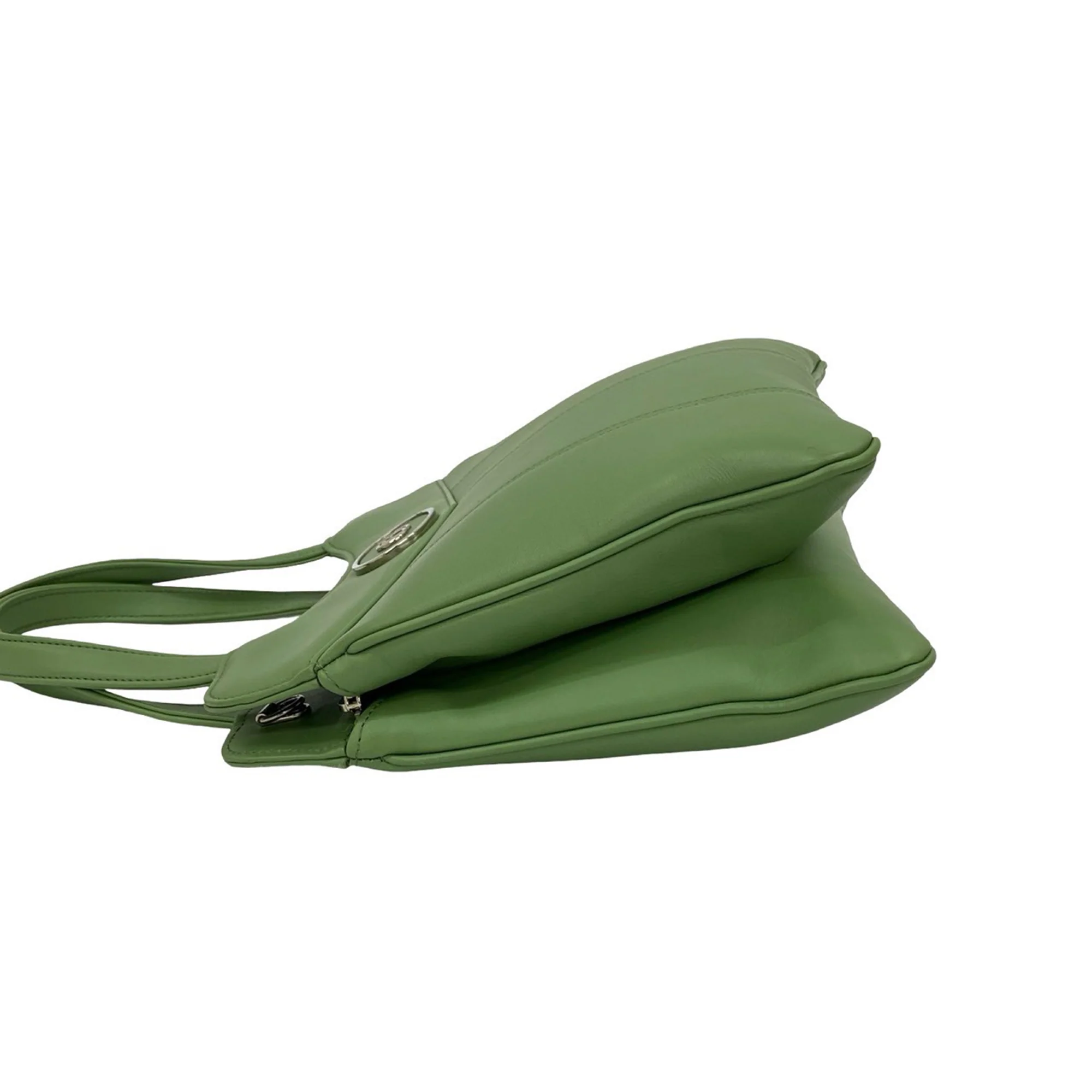 Gucci | Pre-Owned Small Leather Petite GG Tote | Green/Light Green - Image 8