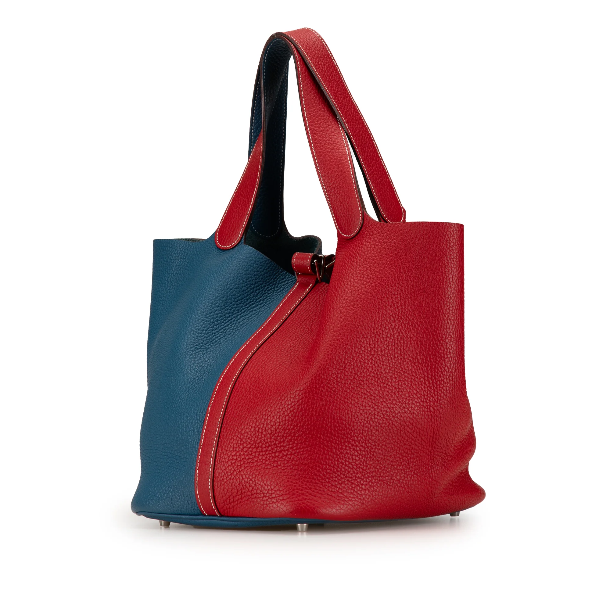 Hermes | Pre-Owned Bicolor Clemence Picotin Lock 22 | Blue - Image 3