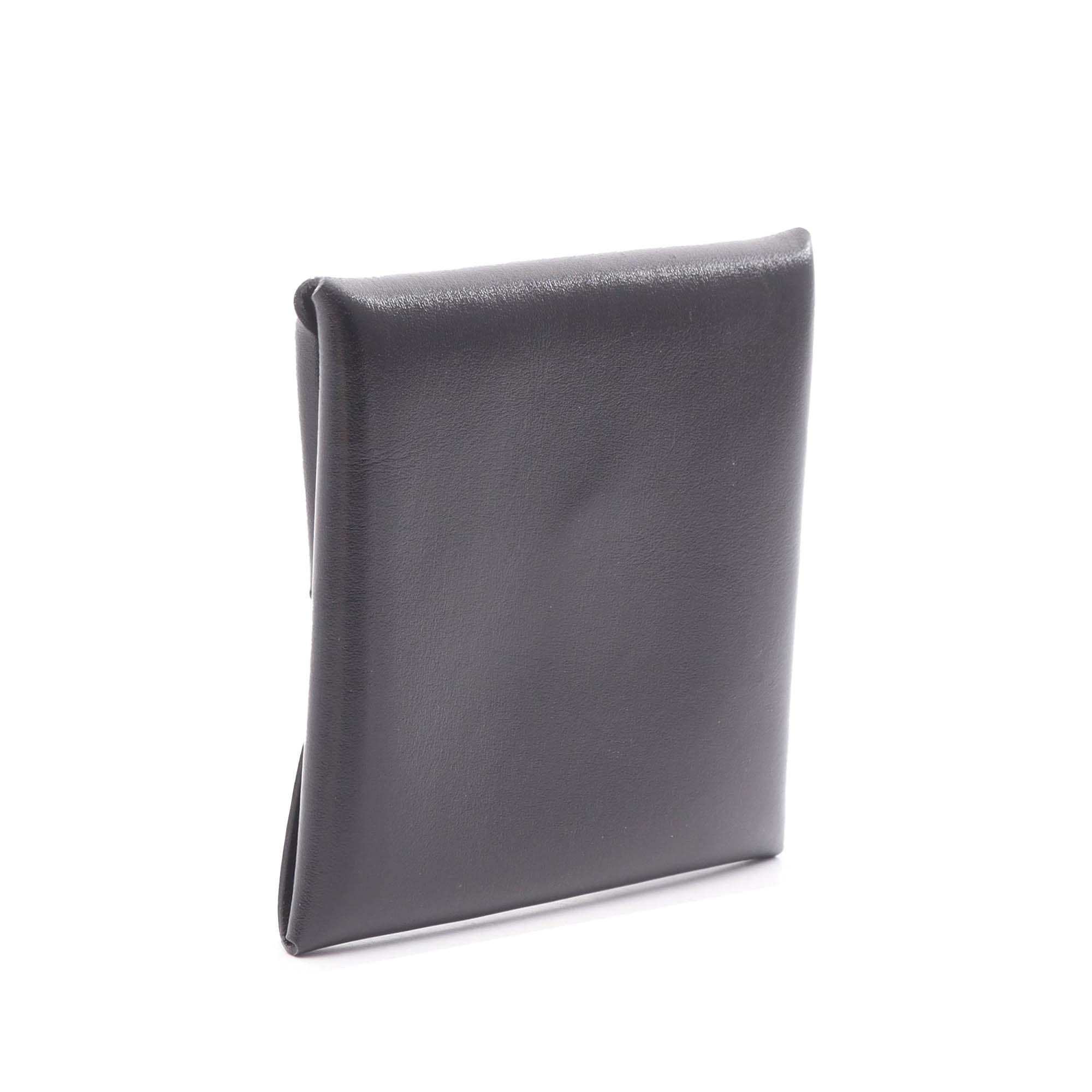 Hermes | Pre-Owned Calfskin Bastia Coin Purse | Black - Image 3