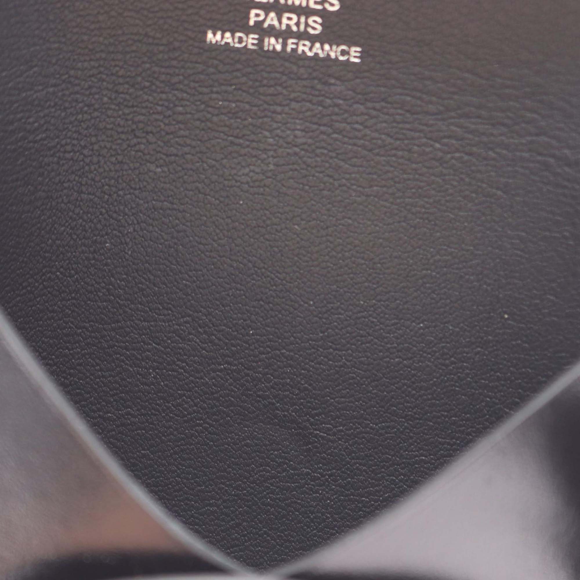 Hermes | Pre-Owned Calfskin Bastia Coin Purse | Black - Image 7