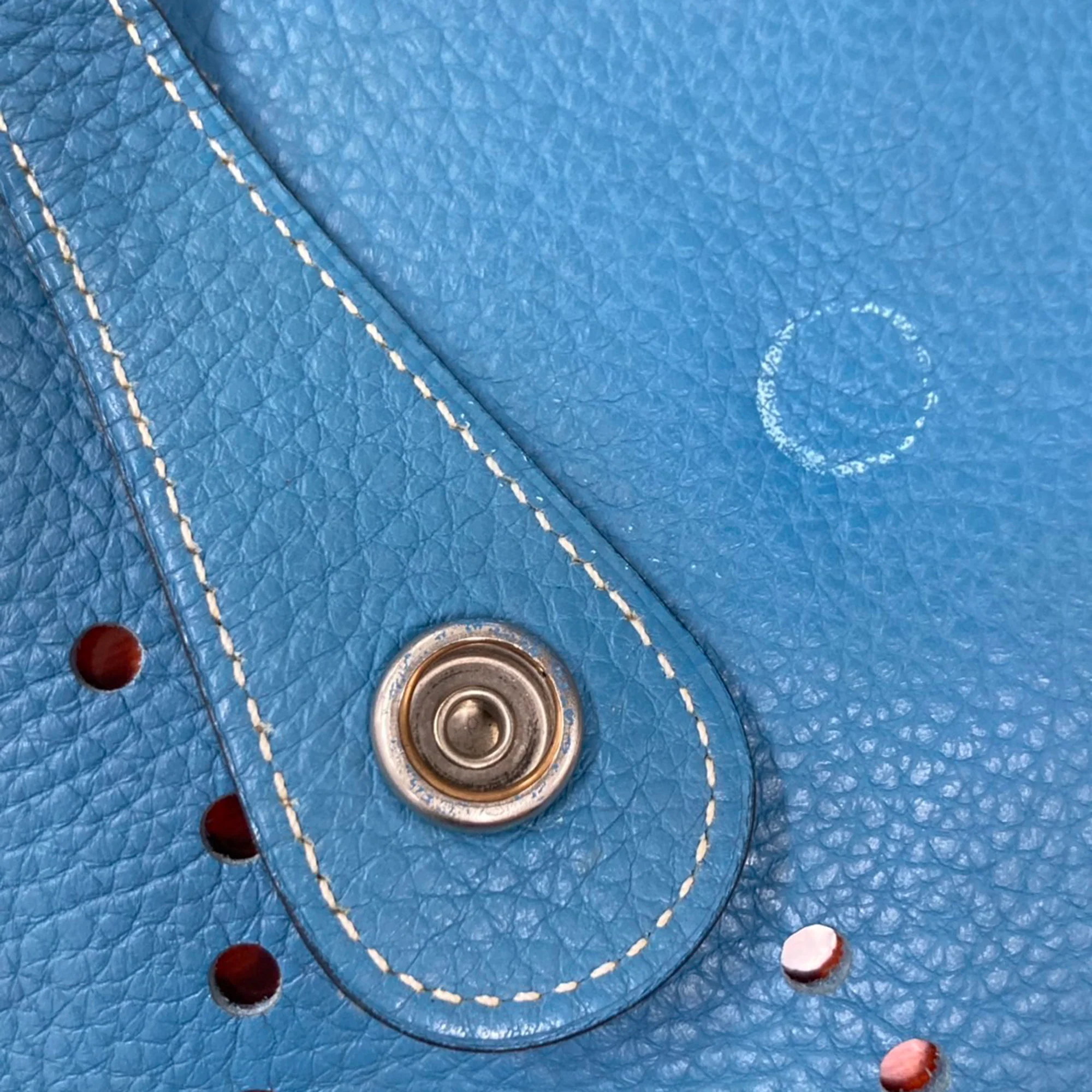Hermes | Pre-Owned Clemence Evelyne GM | Blue/Denim - Image 21