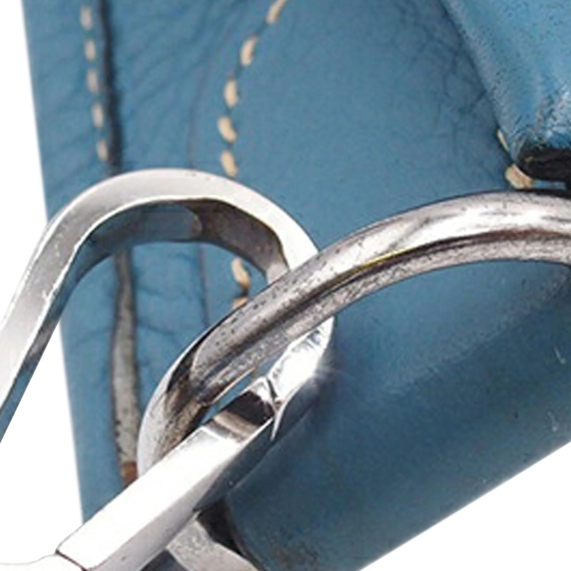 Hermes | Pre-Owned Clemence Evelyne GM | Blue/Denim - Image 8