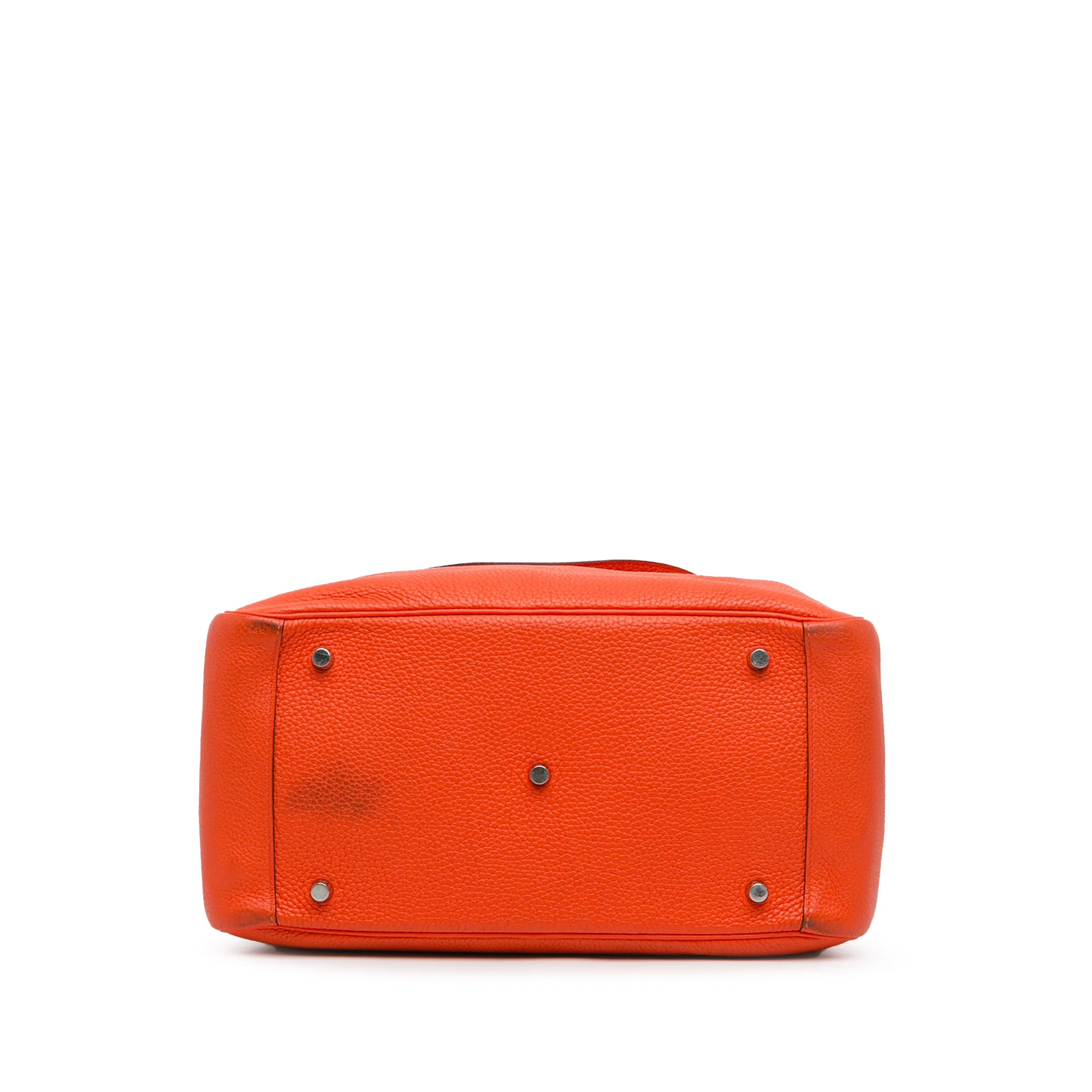 Hermes | Pre-Owned Clemence Lindy 34 | Orange - Image 16