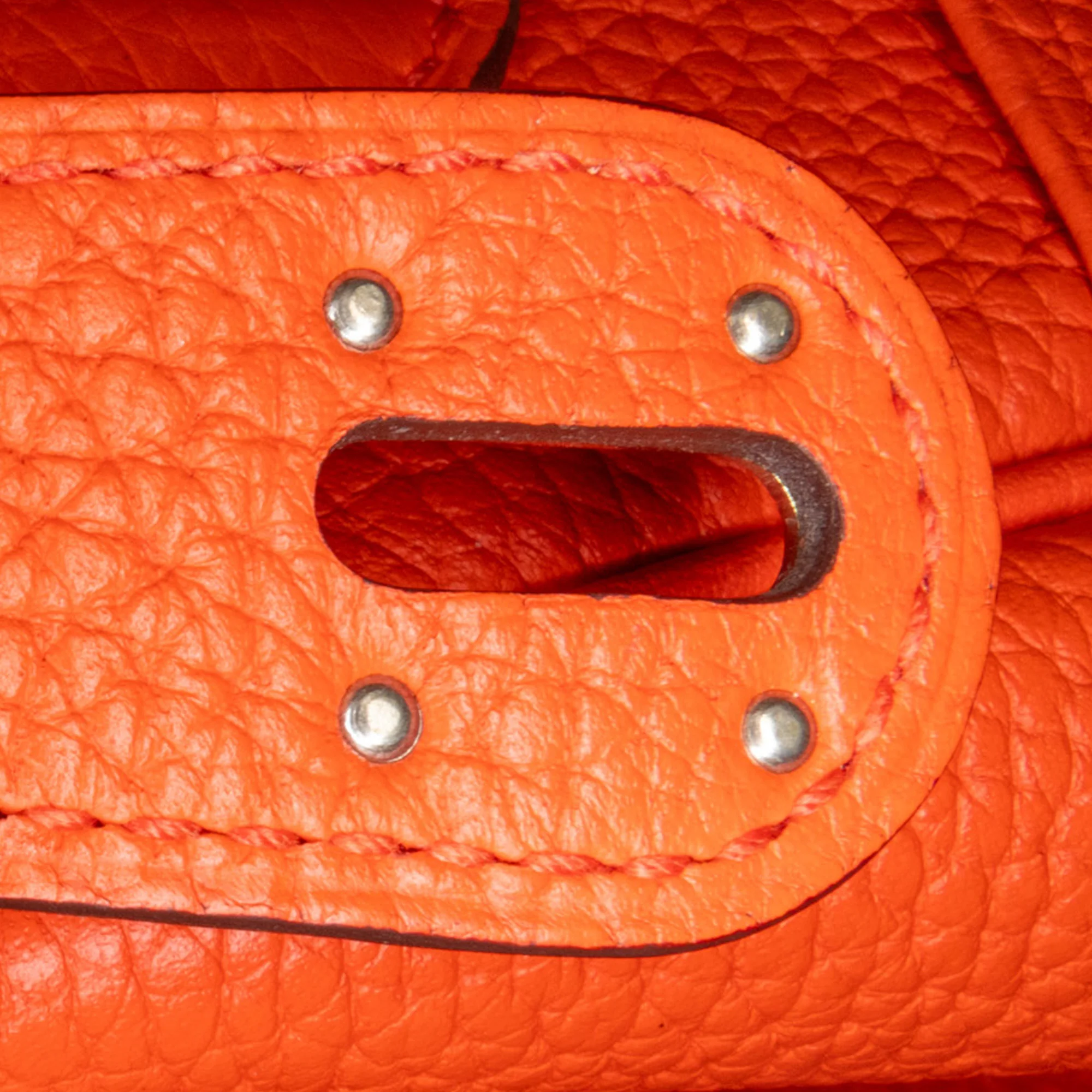 Hermes | Pre-Owned Clemence Lindy 34 | Orange - Image 2
