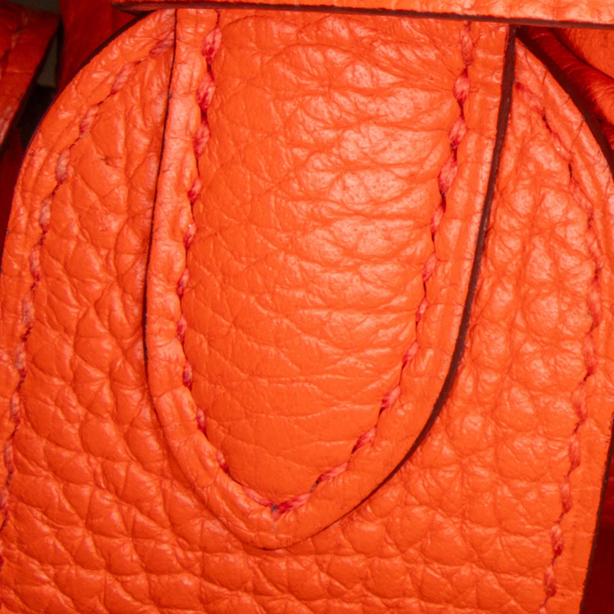 Hermes | Pre-Owned Clemence Lindy 34 | Orange - Image 3