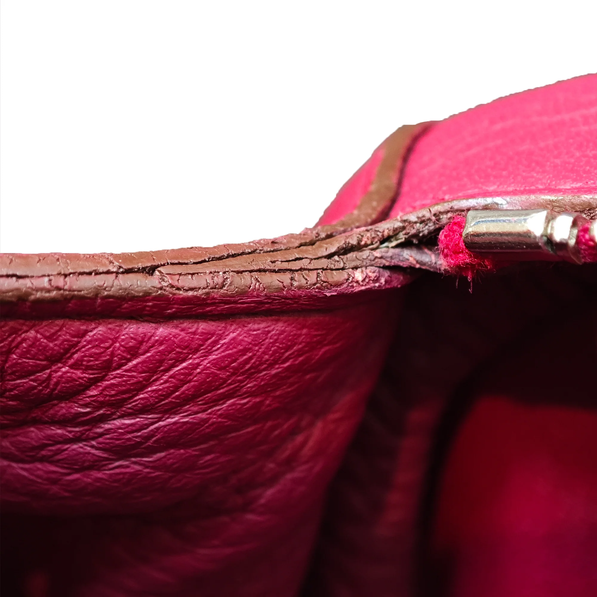 Hermes | Pre-Owned Clemence Lindy 34 | Red/Dark Red - Image 2