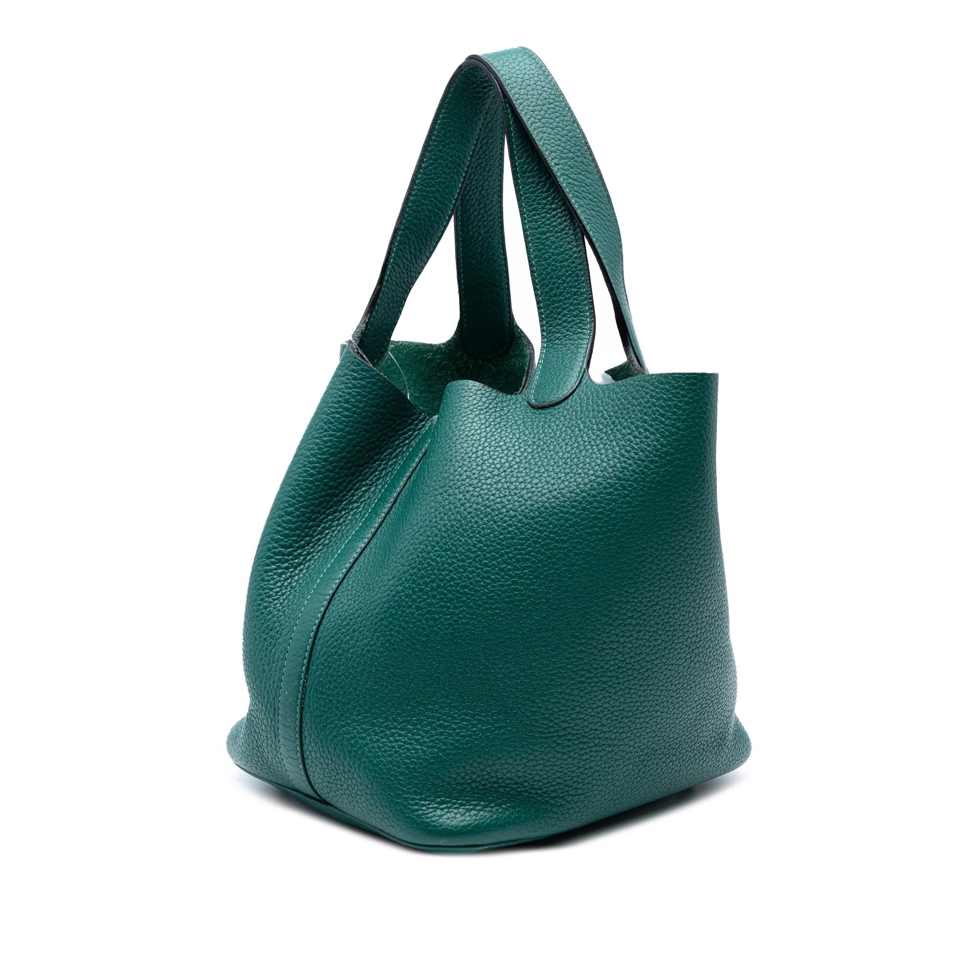 Hermes | Pre-Owned Clemence Picotin Lock 22 | Green - Image 3