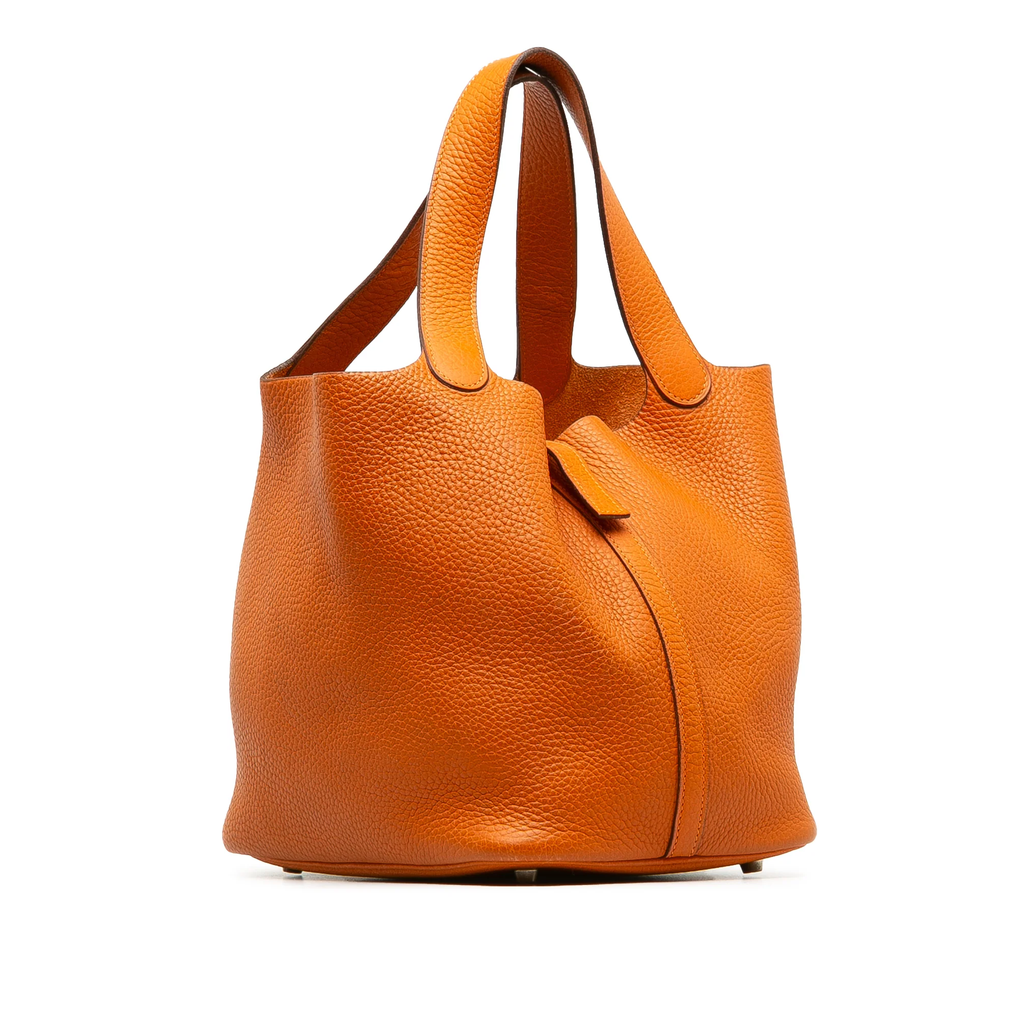 Hermes | Pre-Owned Clemence Picotin Lock 22 | Orange - Image 5