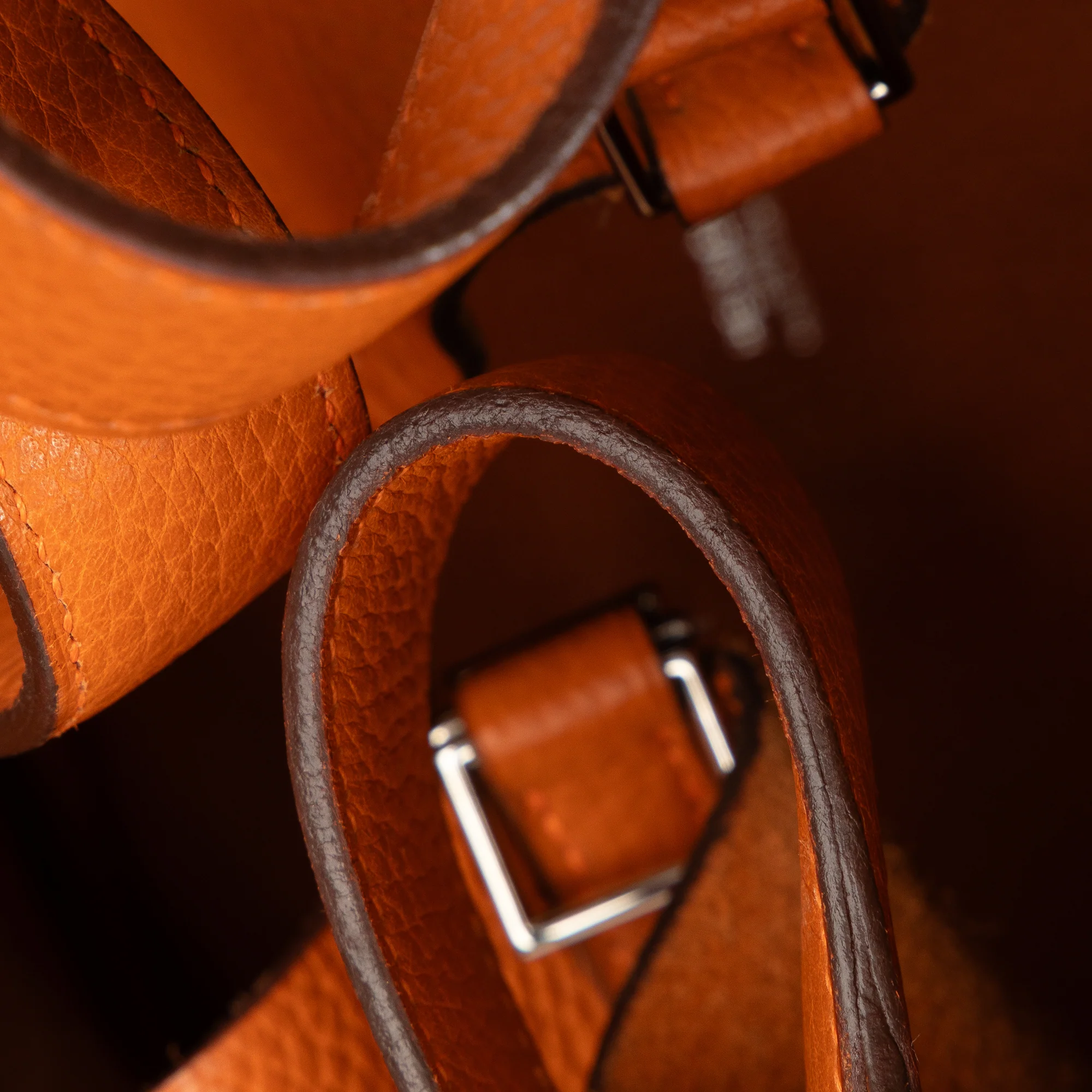Hermes | Pre-Owned Clemence Picotin Lock 22 | Orange - Image 9