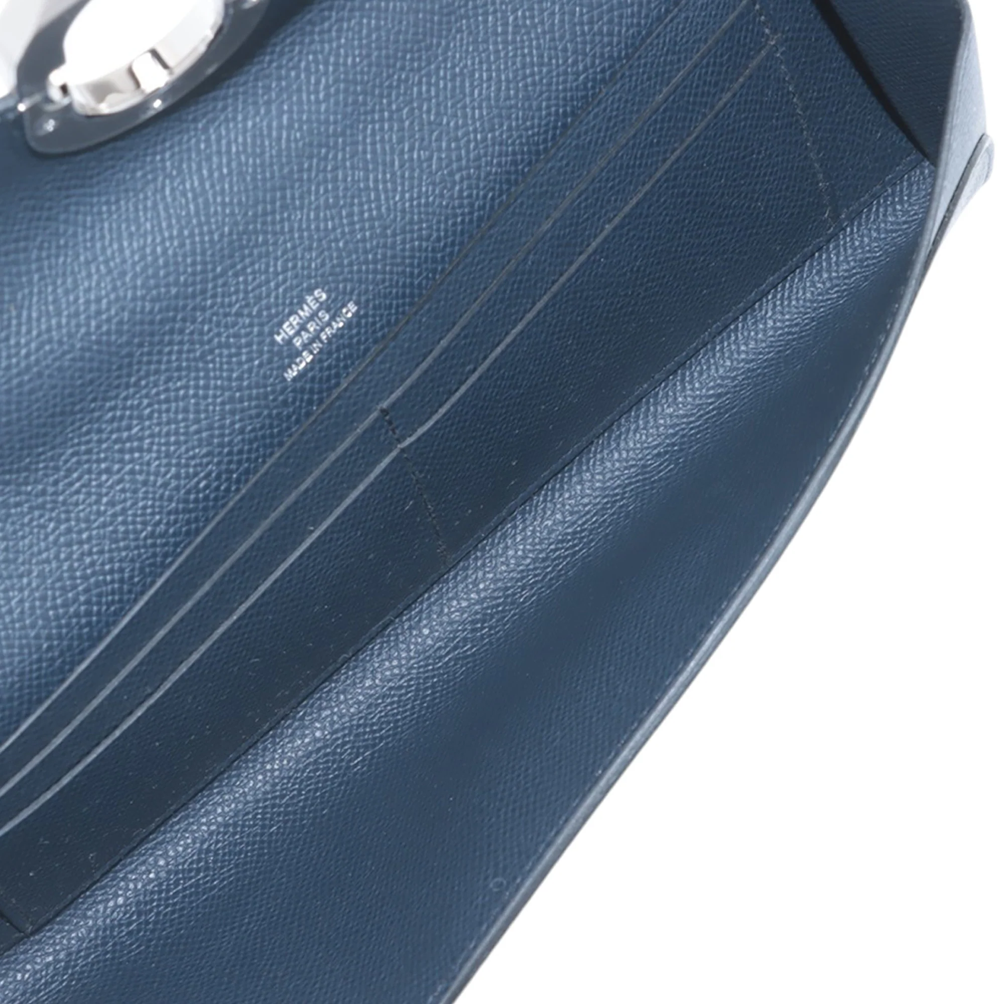 Hermes | Pre-Owned Epsom Chaine d Ancre To Go Wallet | Blue/Navy - Image 3