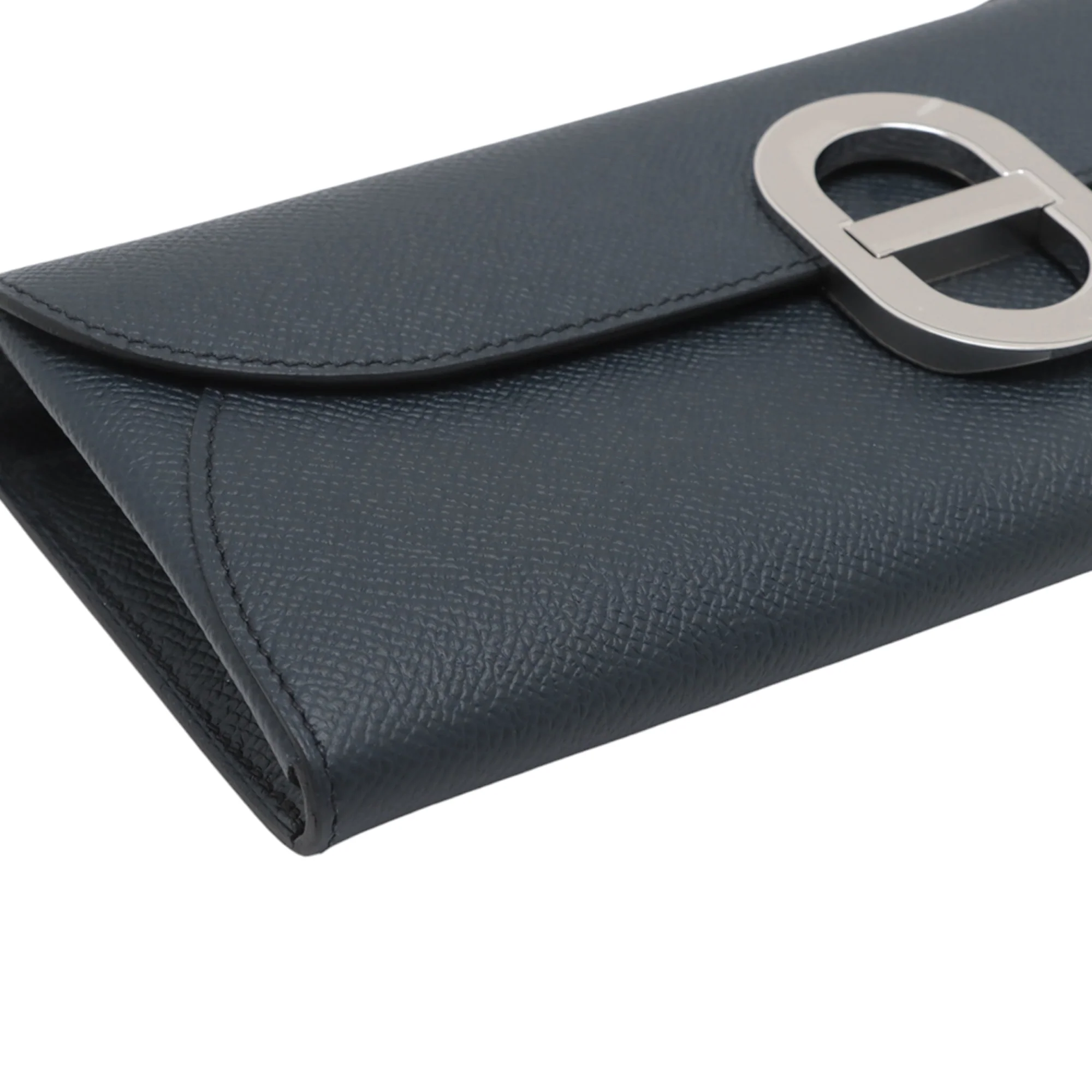 Hermes | Pre-Owned Epsom Chaine d Ancre To Go Wallet | Blue/Navy - Image 7