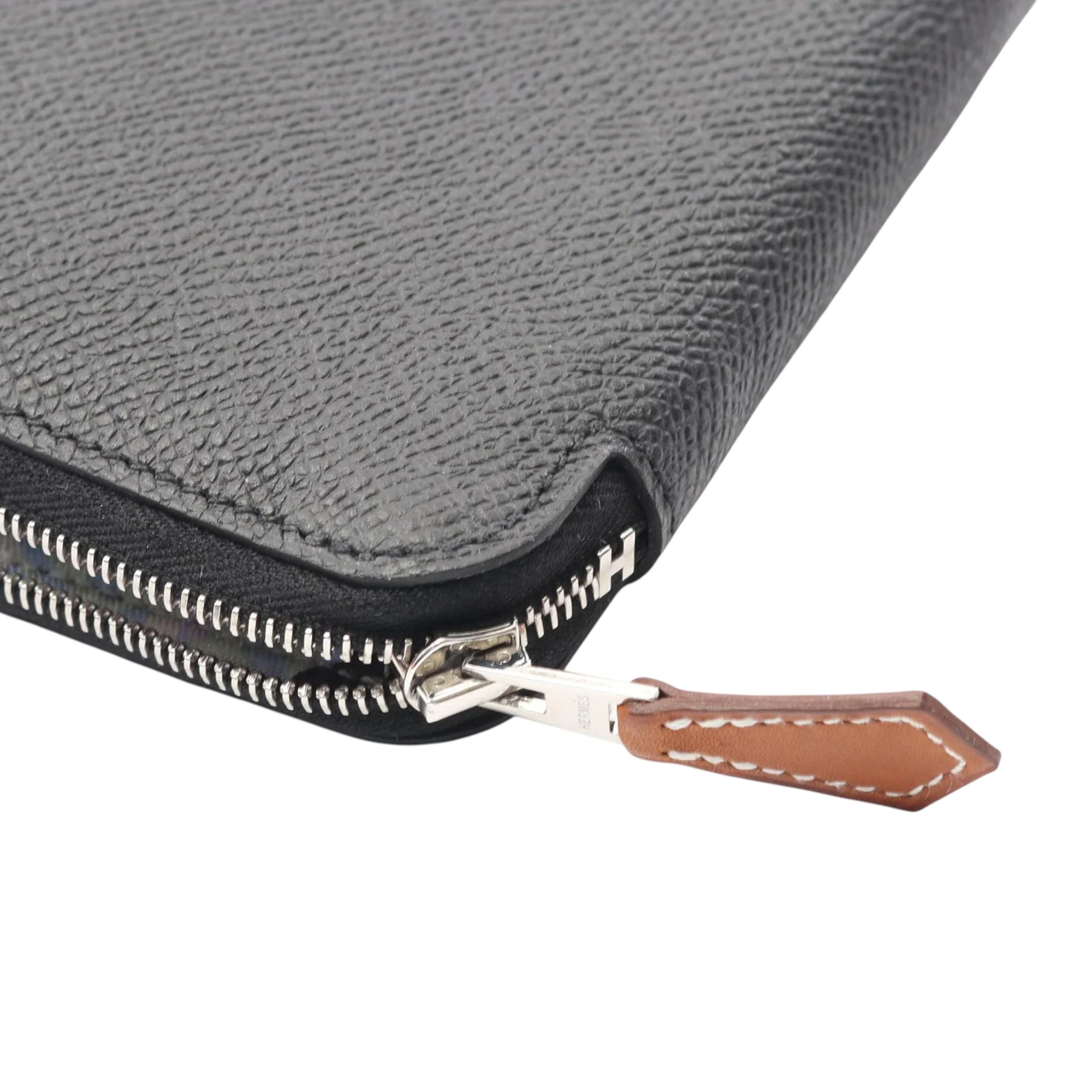 Hermes | Pre-Owned Epsom Silk Azap Zip Compact Wallet | Black - Image 6