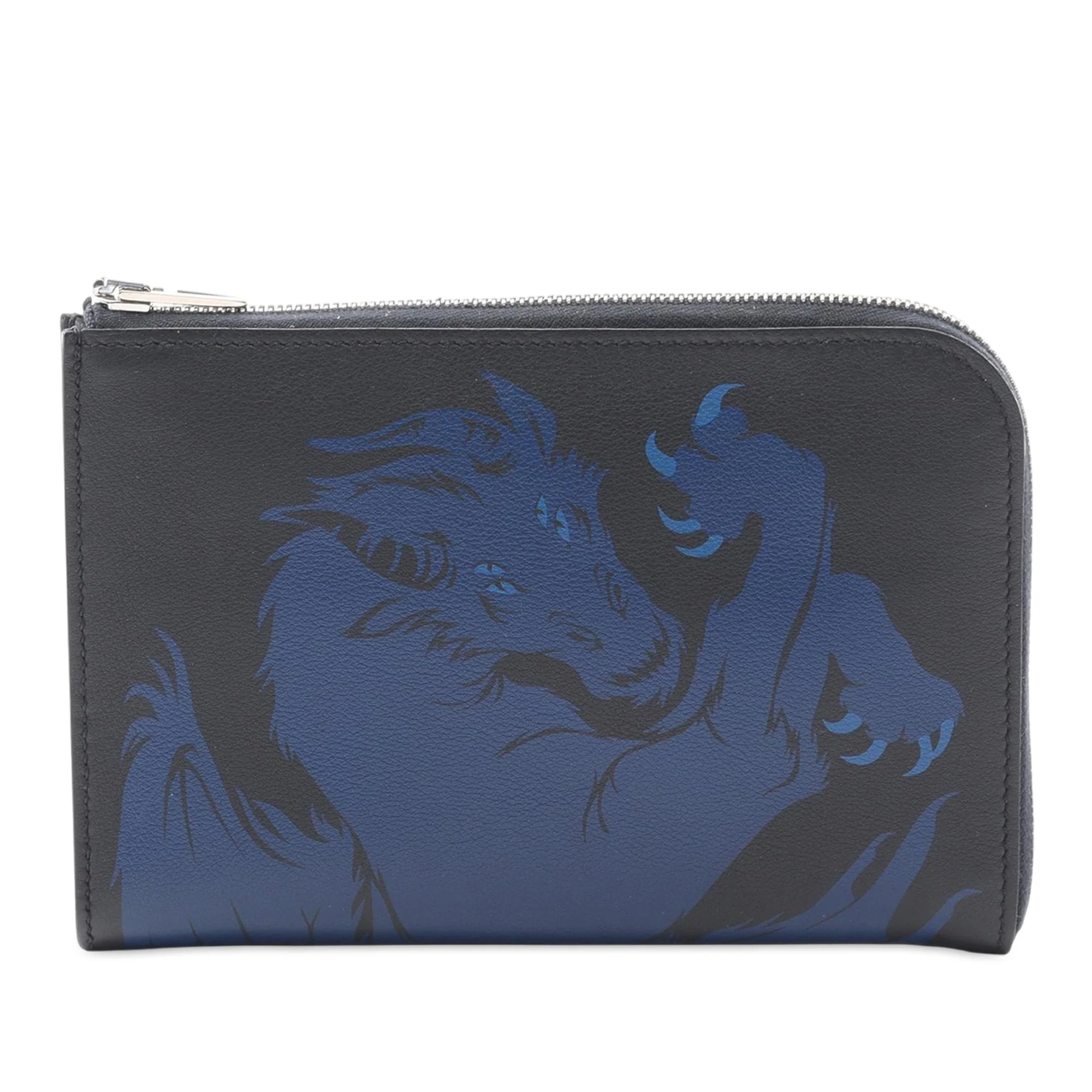 Hermes | Pre-Owned Leather Remix Duo Chimeres Wallet | Blue/Navy